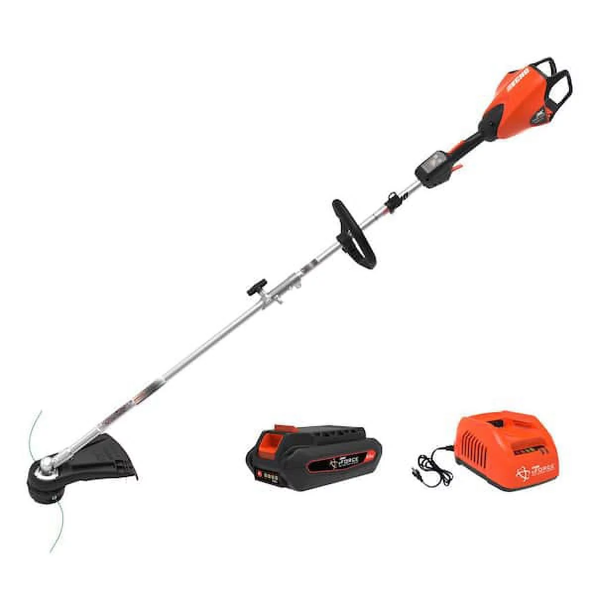 Echo eFORCE 56V Brushless Cordless Battery 17 in. Attachment Capable String Trimmer and 2.5Ah Battery and Charger - DPAS-2600SBC1