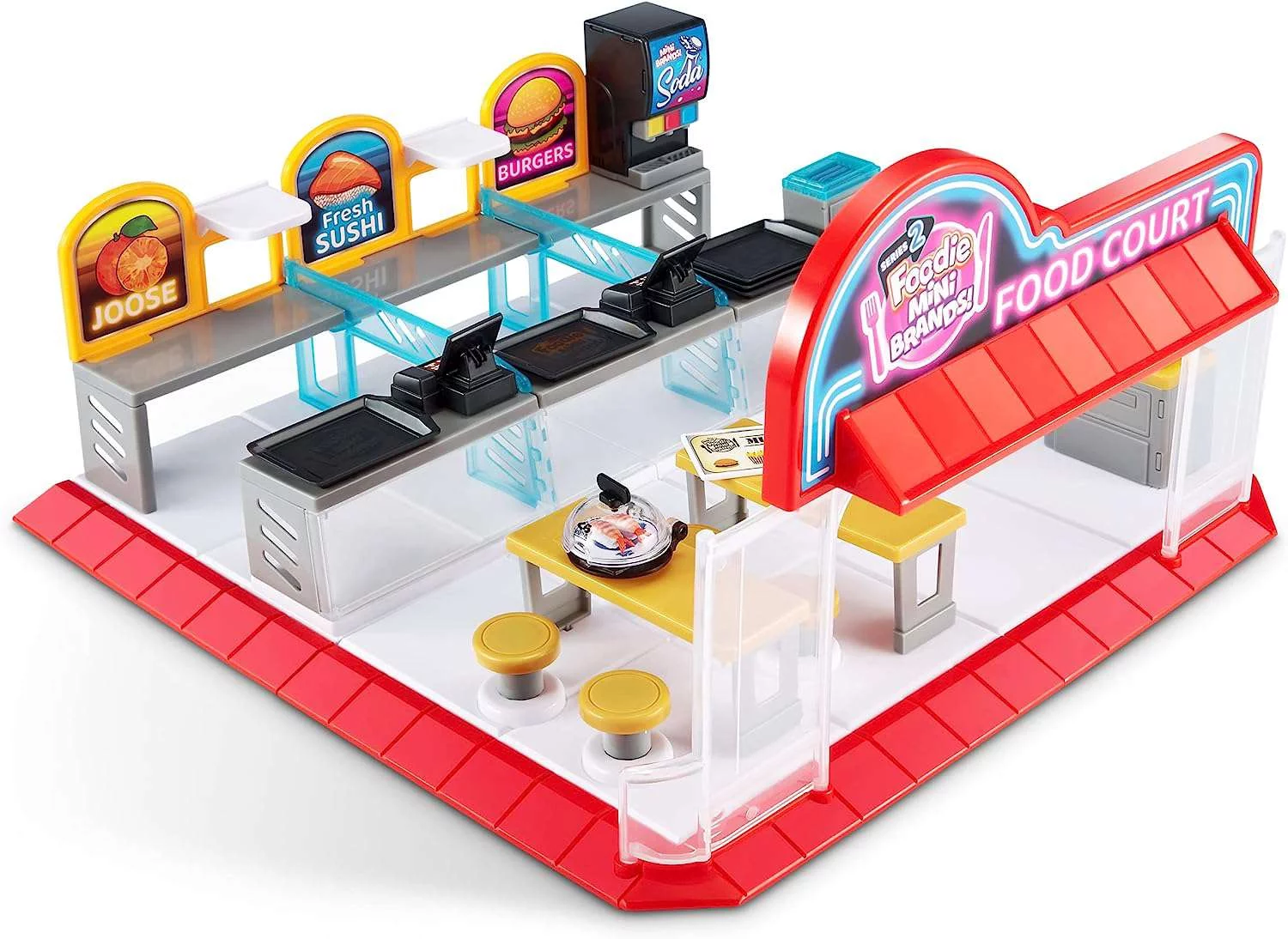5 Surprise Foodie Series 2 Mini Food Court! Playset (Unbox & Store Your Foodie Mini Brands!)