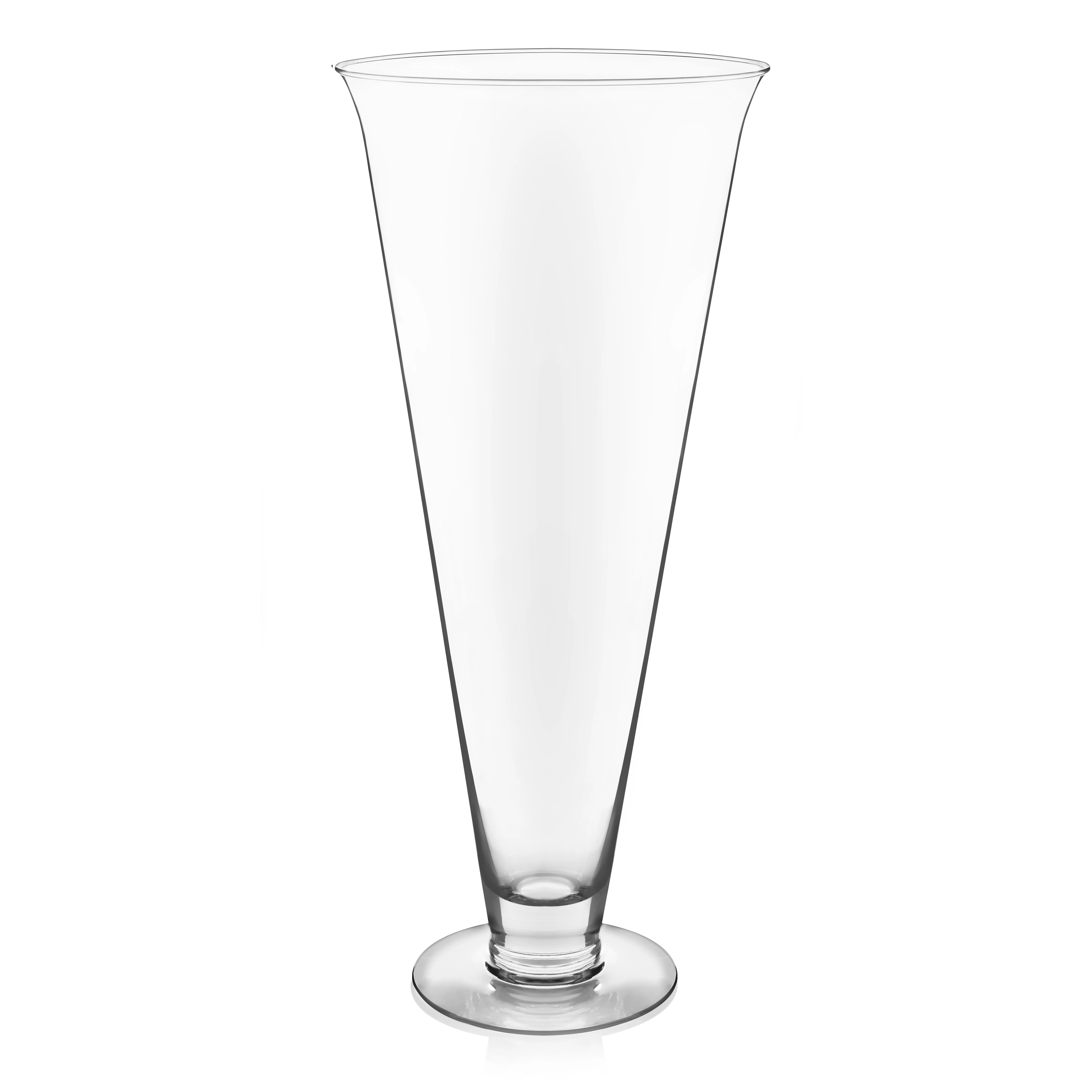 Libbey Flare Glass Vase, 18-inch