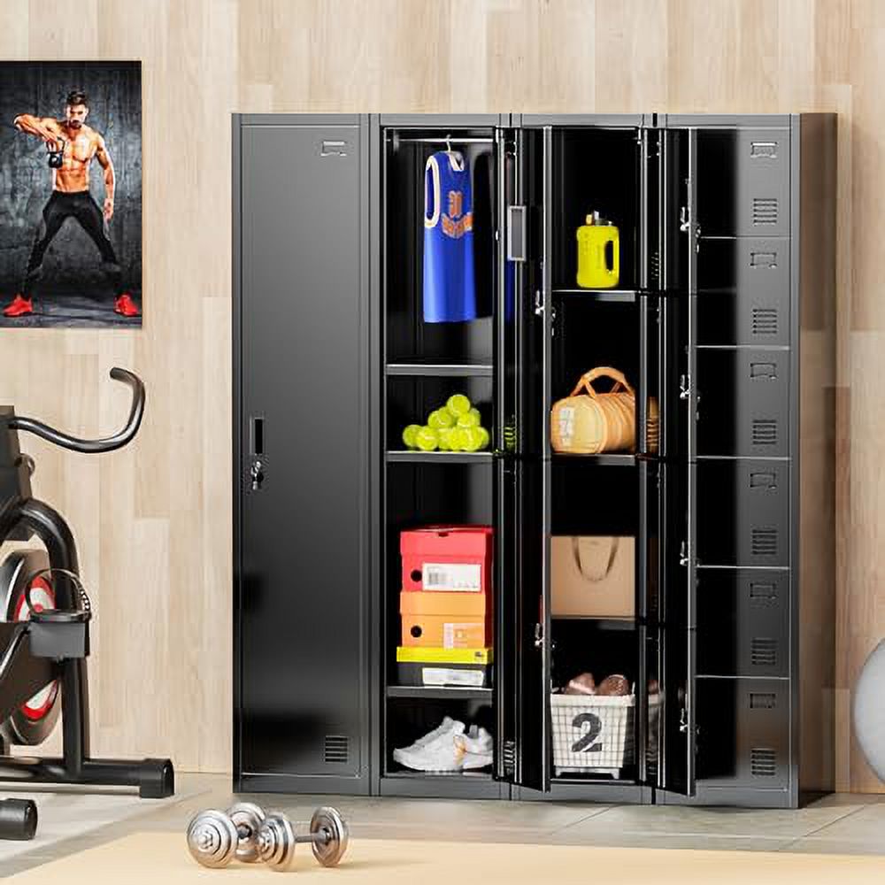 INTERGREAT Metal Locker for Office Storage Locker Employees Locker for School Gym Lockers Corridor Locker 6 Tier 6 Door