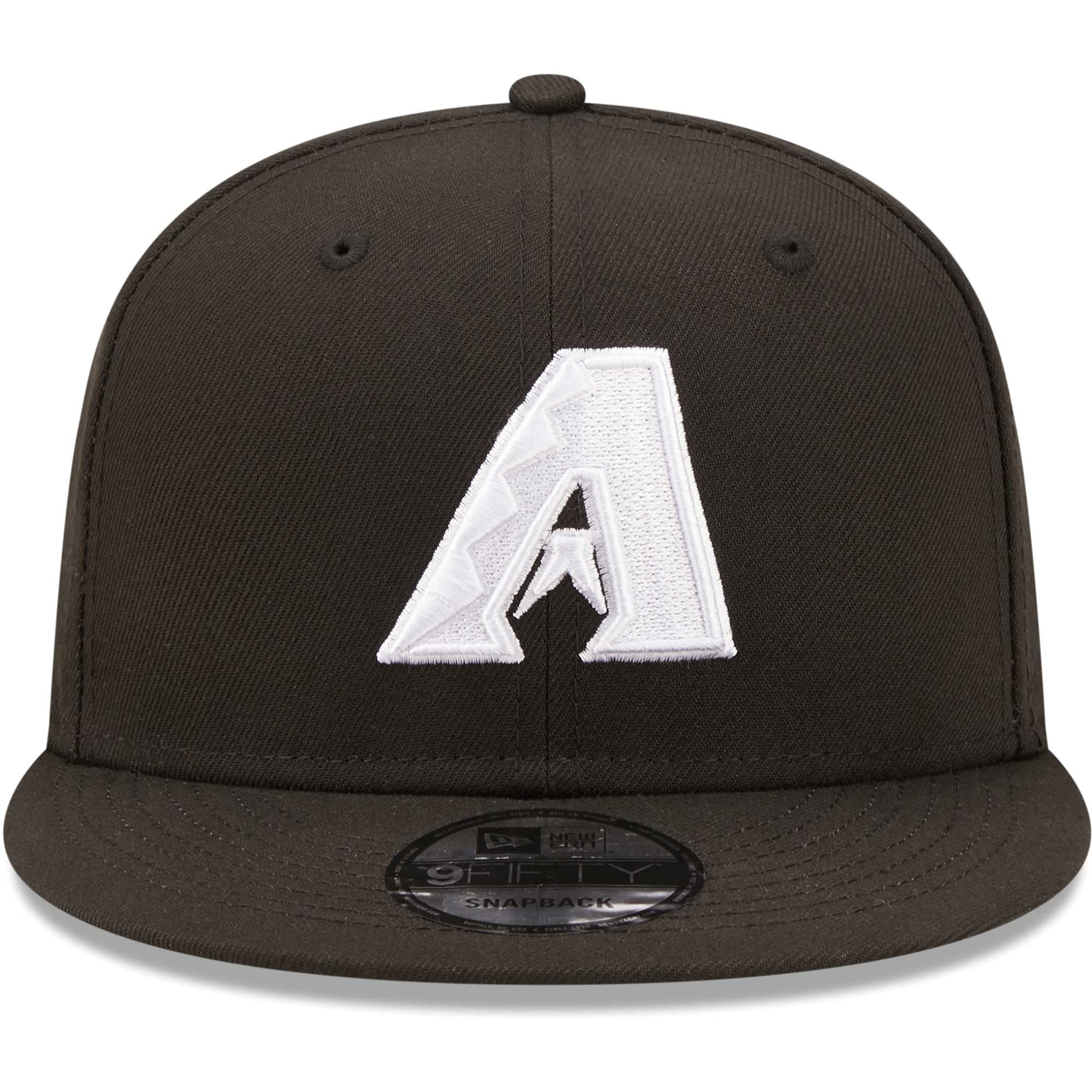 Men's New Era Black Arizona Diamondbacks Team 9FIFTY Snapback Hat - OSFA