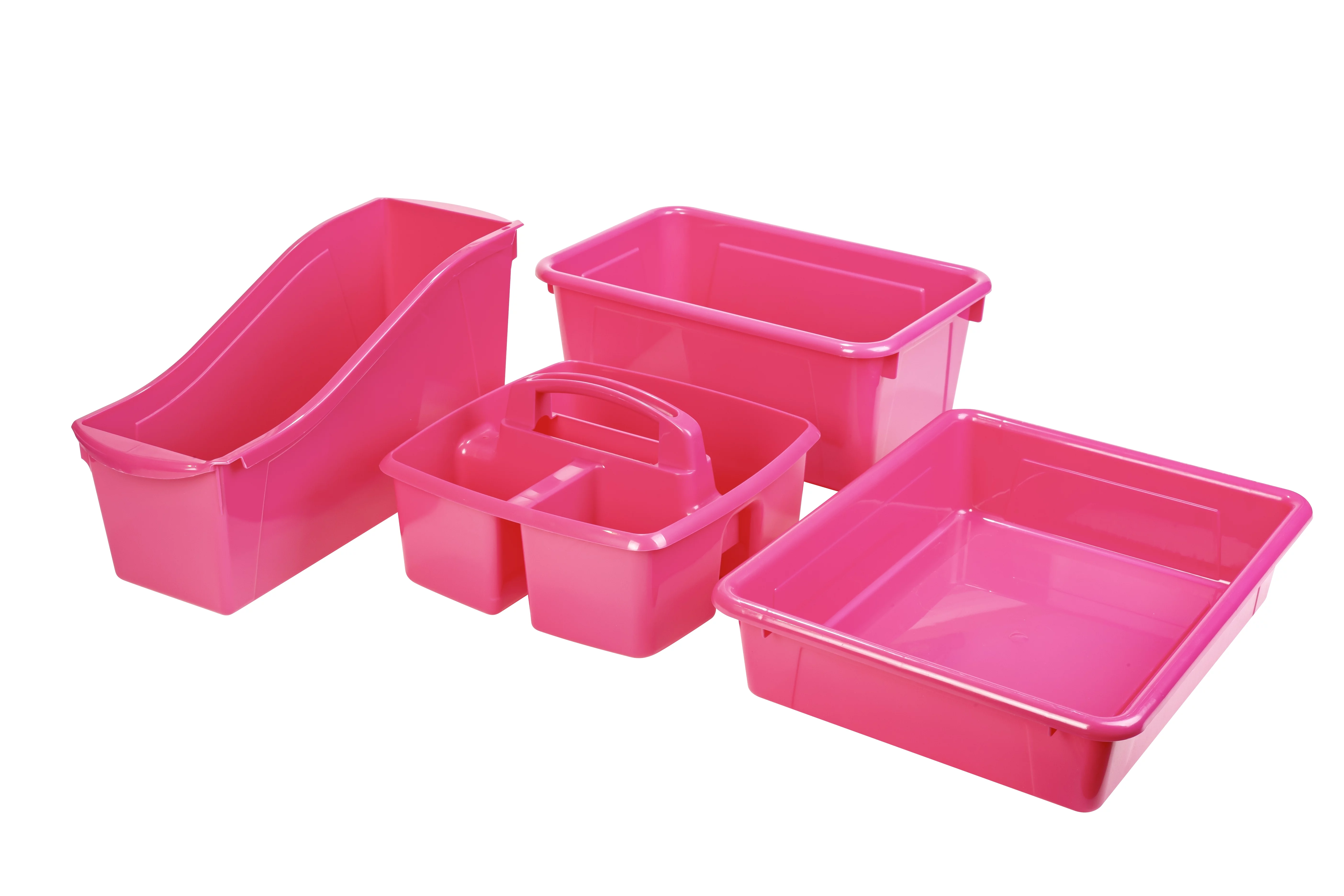 Pen+Gear Plastic Caddy, Craft and Hobby Organizer, Fuchsia Burst