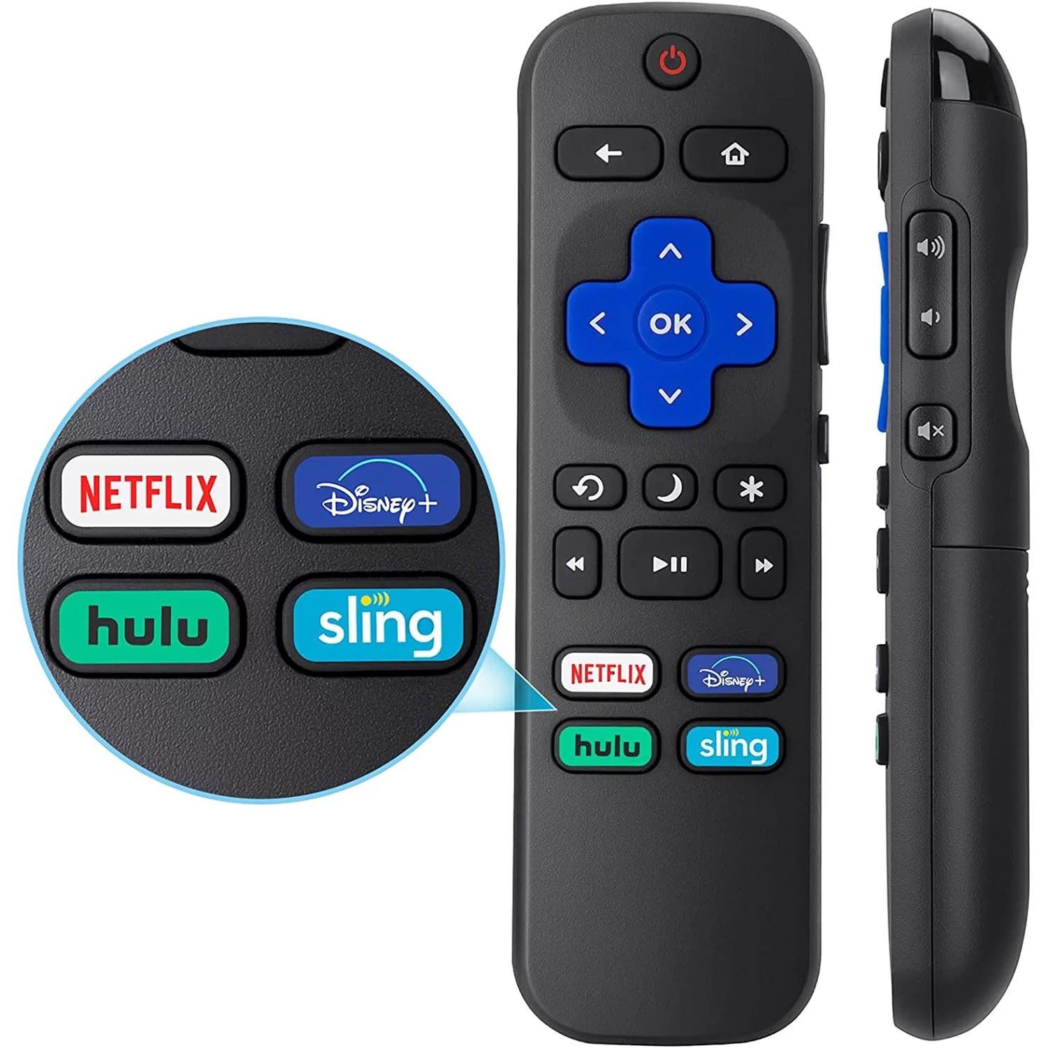 Universal TV Remote Control Replacement for Roku TV for Onn Roku/for LG Roku/for TCL Roku/for Philips Roku/for Insignia Roku/for Hisense Roku TVs (Not for Roku Stick and Box)