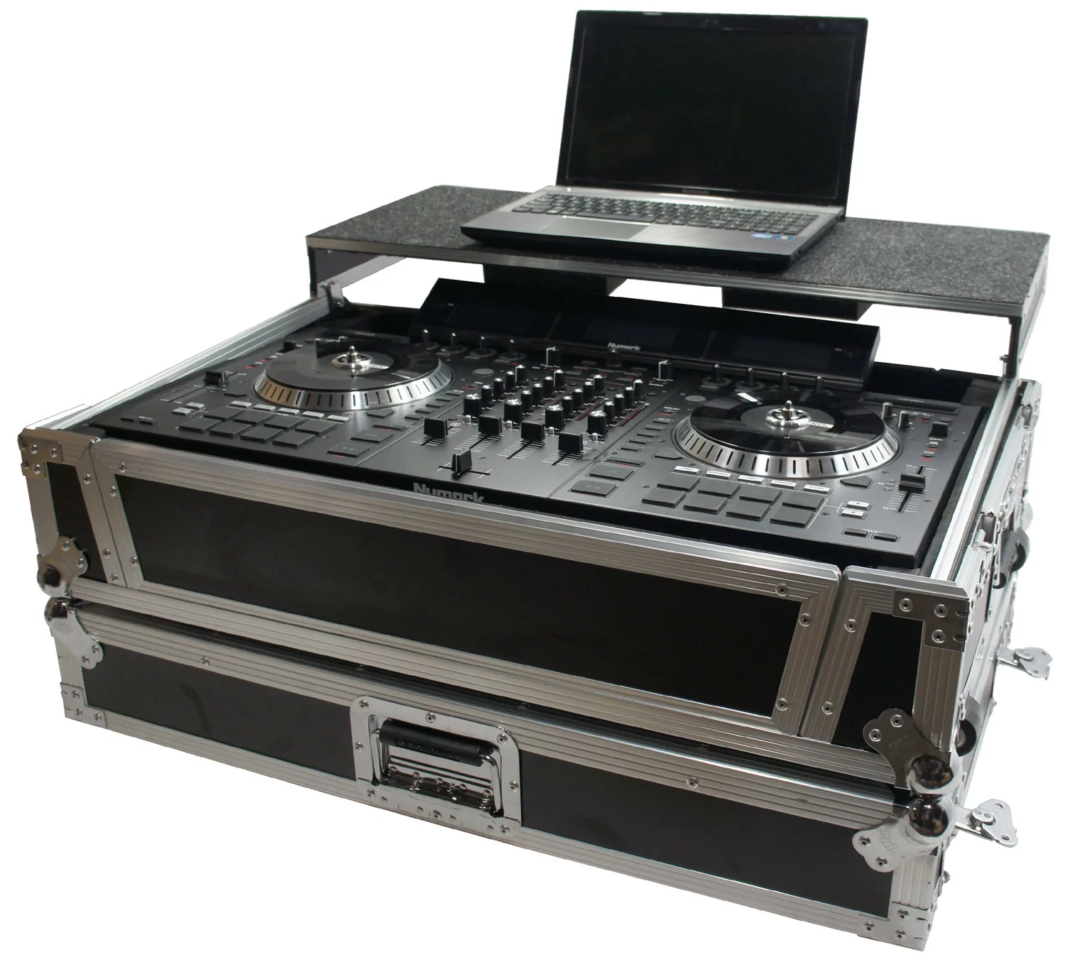 Harmony HCNS7IIWLTTR Flight Glide Laptop Stand Road DJ Custom Case Numark NS7II