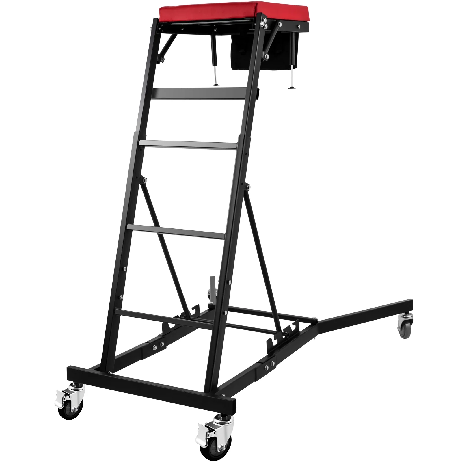 SKYSHALO Top Car Engine Crawler, Adjustable Height Foldable Top Crawler, 400 lb Capacity High Top Engine Crawler with Four Casters, Padded Deck, Suitable for Home Garage, Workshop Maintenance