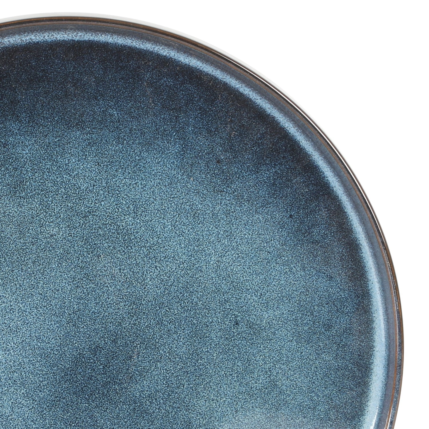 Gibson Elite 12 Piece Matisse Moderna Stoneware Reactive Glaze Dinnerware Set - Cobalt Blue