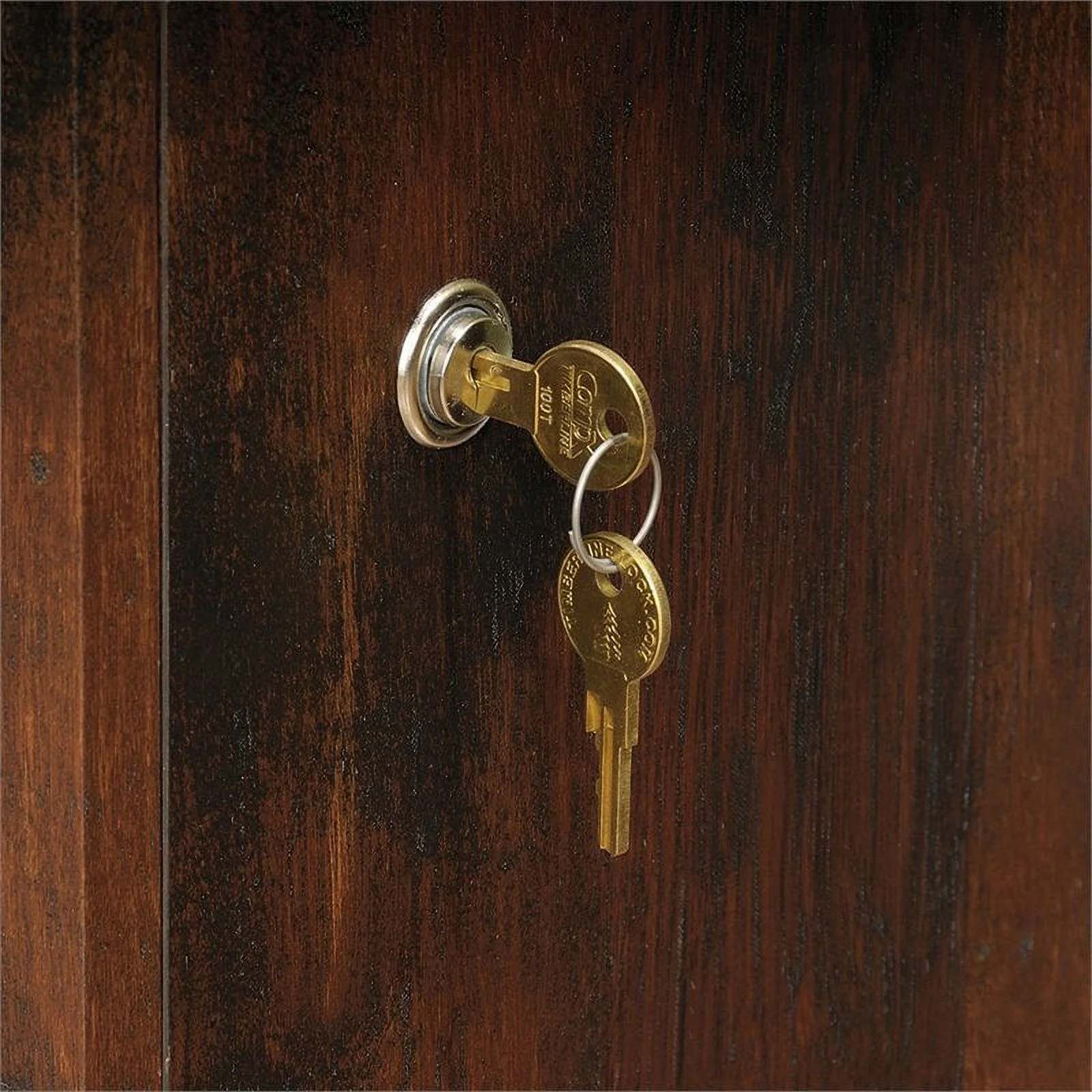 (Set of 2) Rustic 1 Drawer Lateral File Cabinet in Curado Cherry