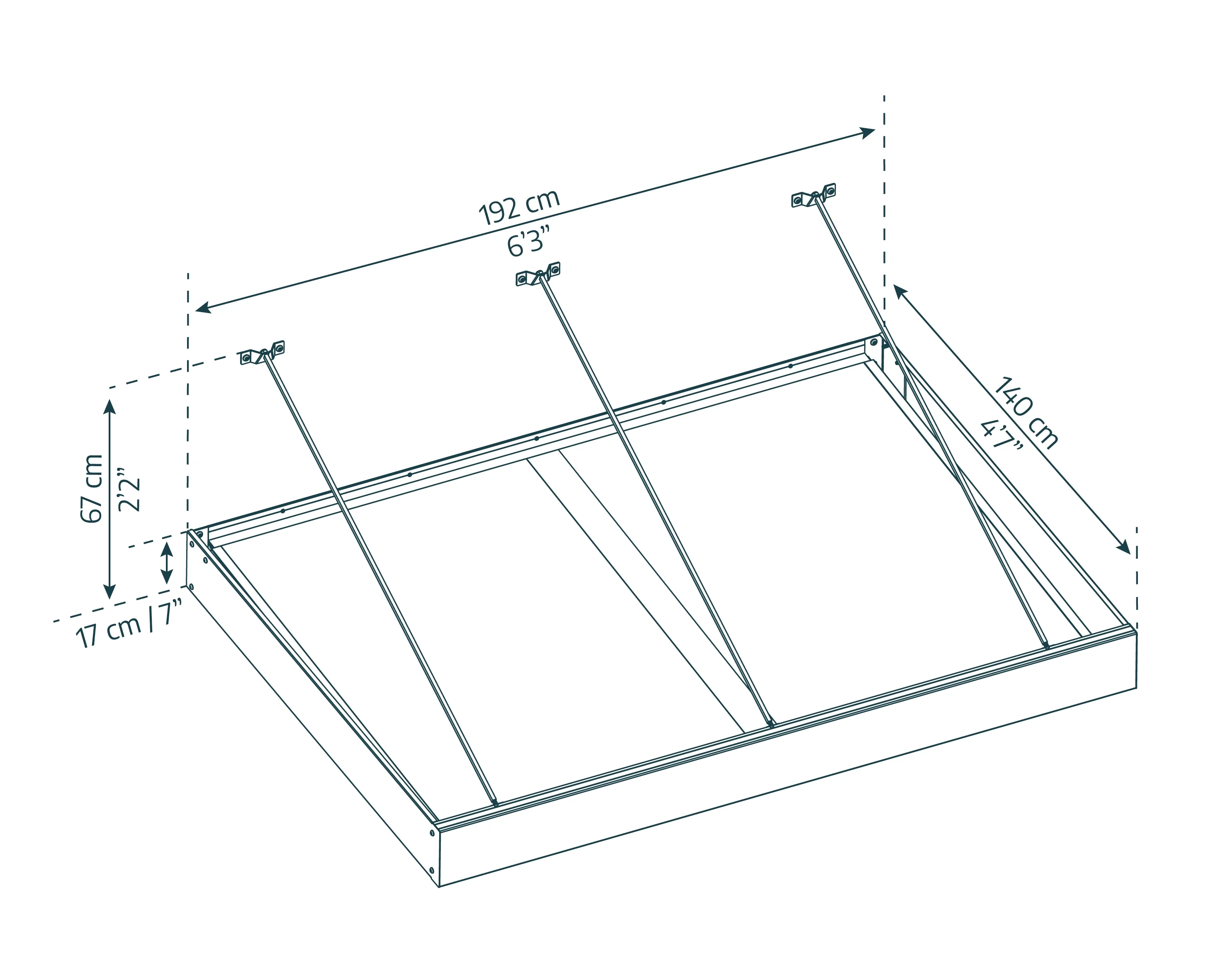 Palram - Canopia Sophia XL 2000 6' x 5' Acrylic Awning - Gray/Mist