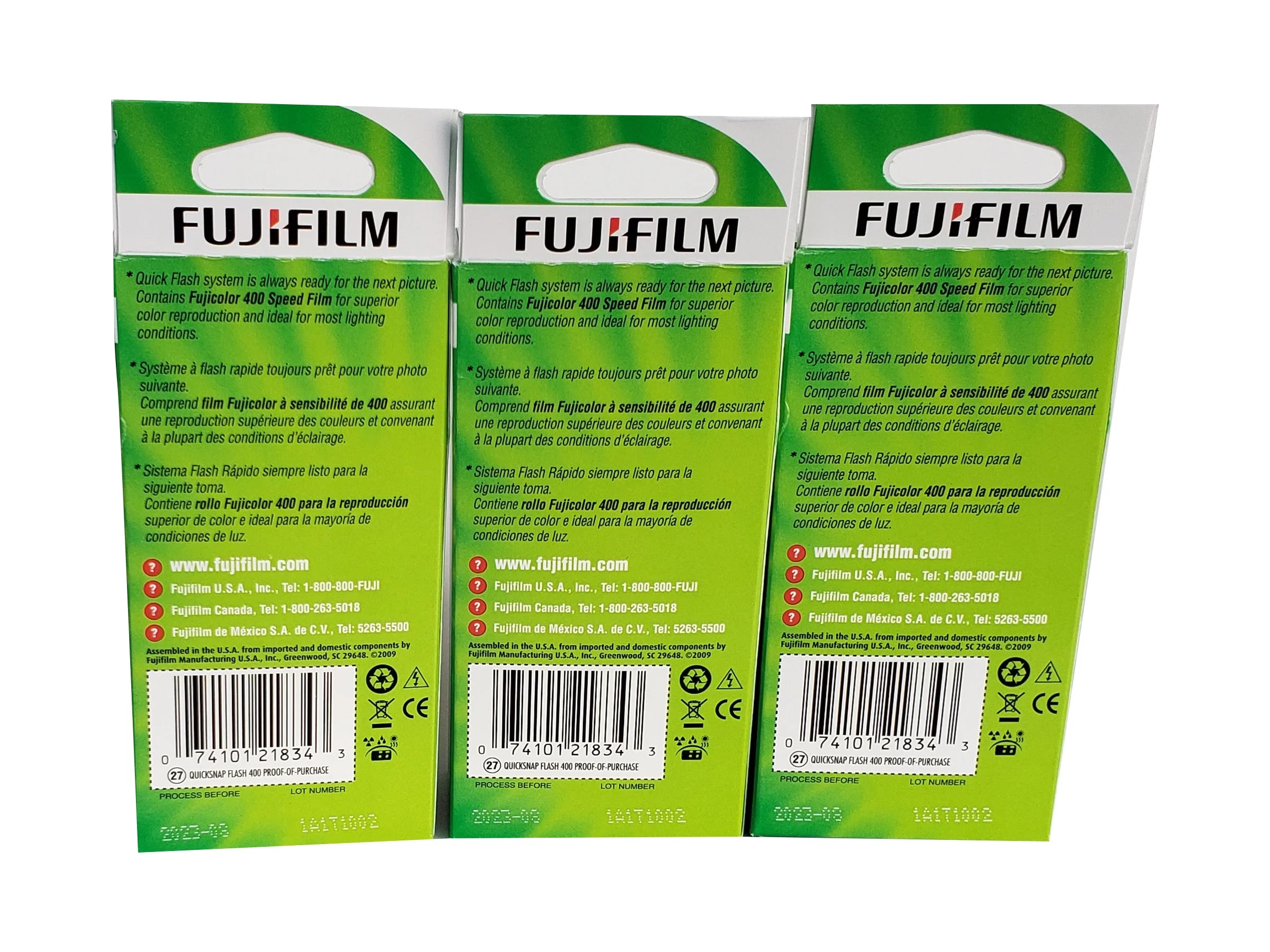 Fujifilm QuickSnap 7033661 Disposable Camera (3 Pack) Plus a Bonus Wrist Band and a Cleaning Cloth