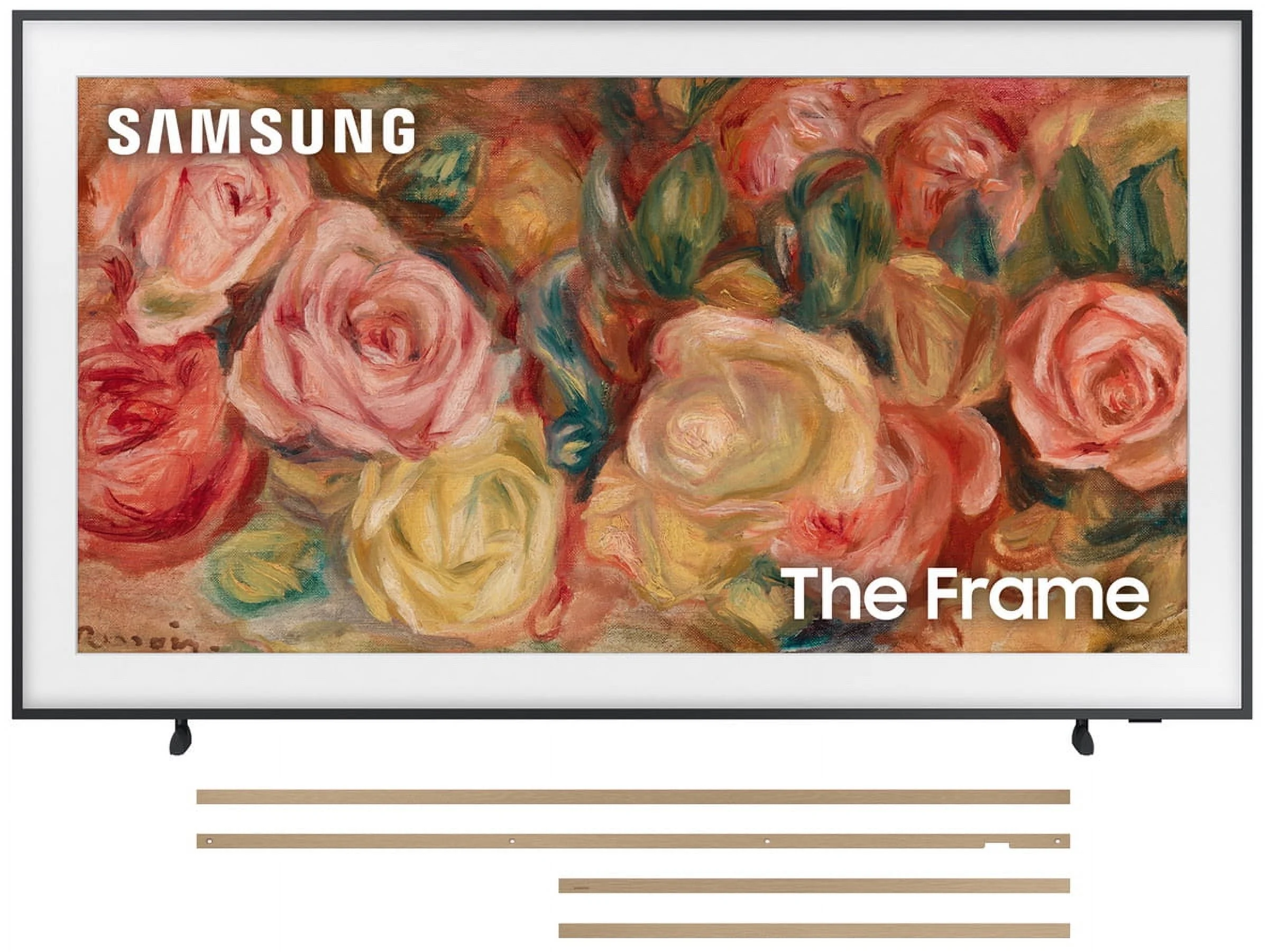 Samsung QN50LS03DAFXZA 50 Inch The Frame 4K Smart Quantum HDR TV with a Samsung VG-SCFA50TKB 50 Inch The Frame Customizable Bezel - Modern Teak (2024)