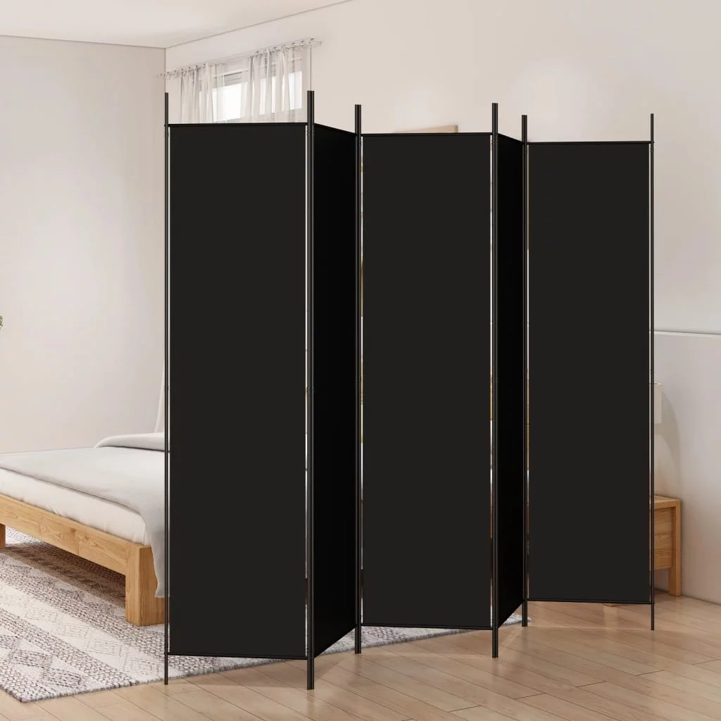 Anself 5-Panel Room Divider Black 98.4