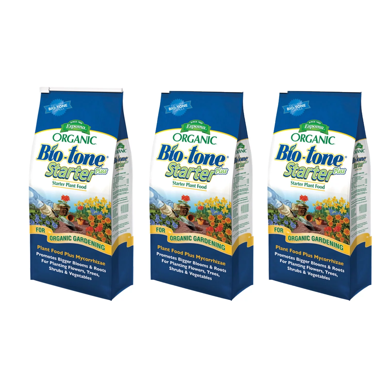 Espoma Bio-tone Seed Starter and Natural Plant Food for All Plants, 25 Lbs (3 Pack)