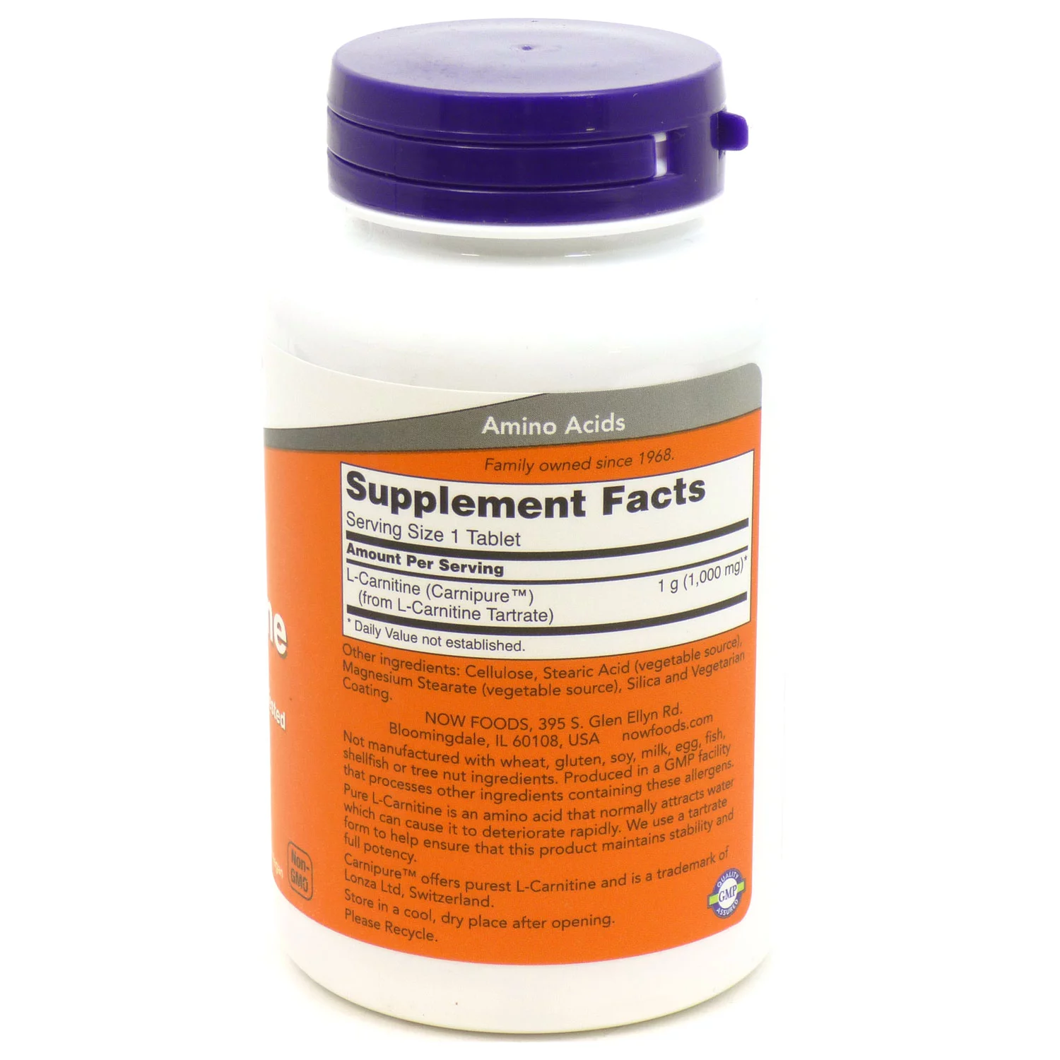 L Carnitine 1000 mg by Now Foods - 50 Tablets