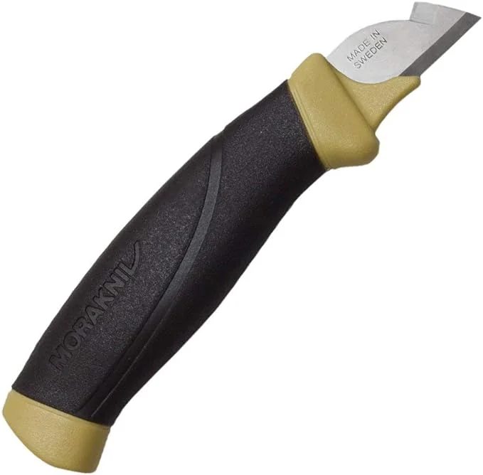 Morakniv Craftline Electrician Trade Knife with Sandvik Stainless Steel Blade and Plastic Sheath, 1.3-Inch