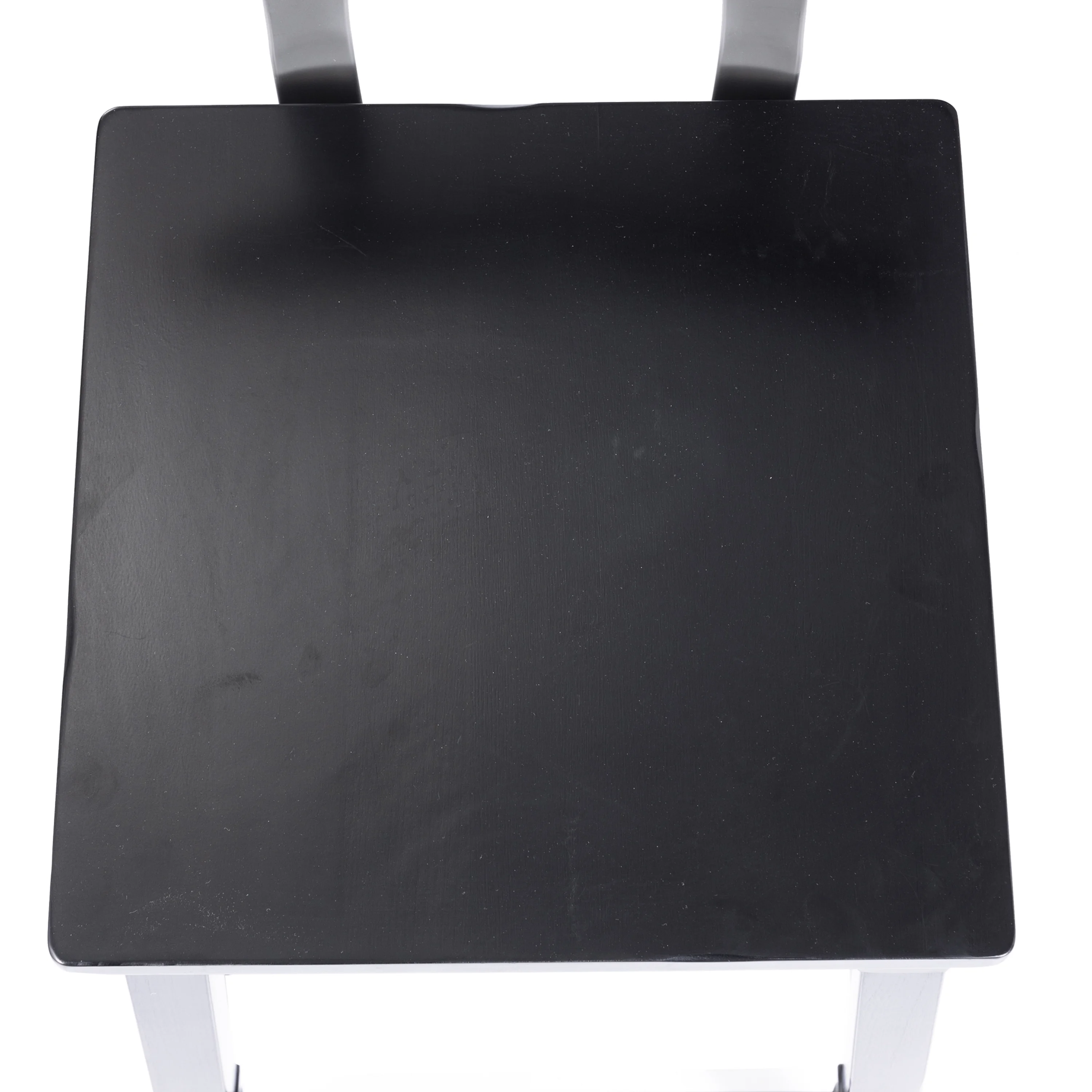 Flash Furniture 2 Pack Commercial Grade Rustic Black Industrial Wood Dining Barstool