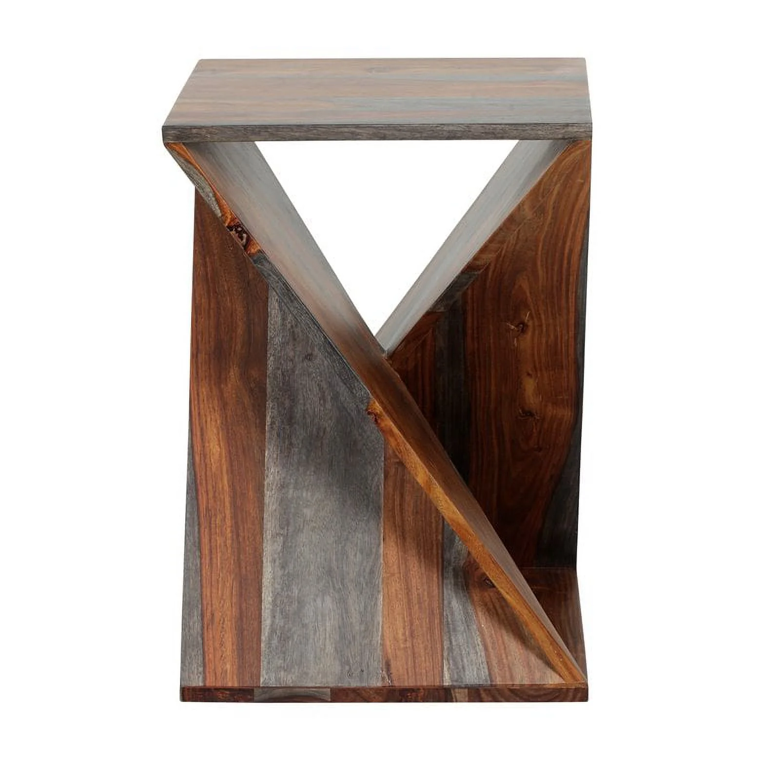 Treasure Trove Sierra II Brown Finish Solid Wood Accent Table
