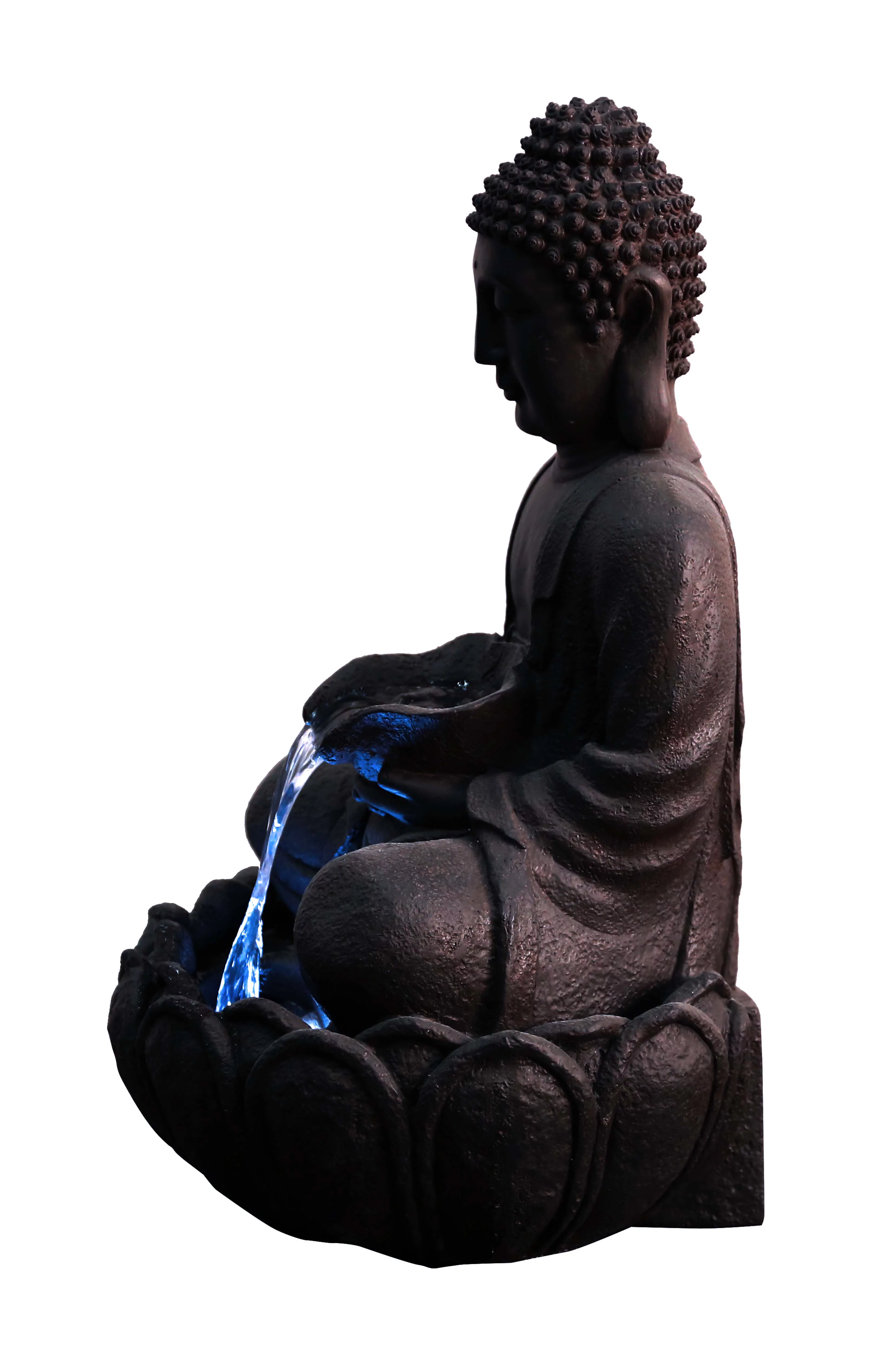 Hi-Line Gift Ltd. Meditating Buddha Fountain with LED