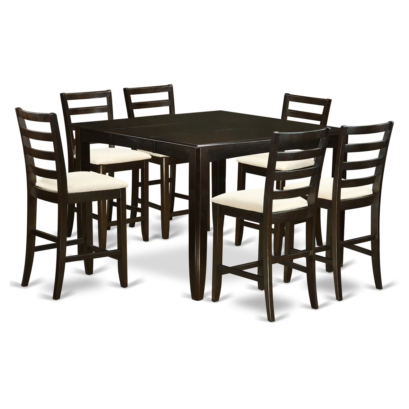 East West Furniture Fairwind 7-piece Wood Dining Table Set in Cappuccino
