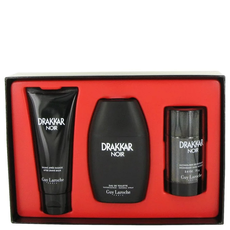 DRAKKAR NOIR by Guy Laroche Gift Set -- 3.4 oz Eau De Toilet