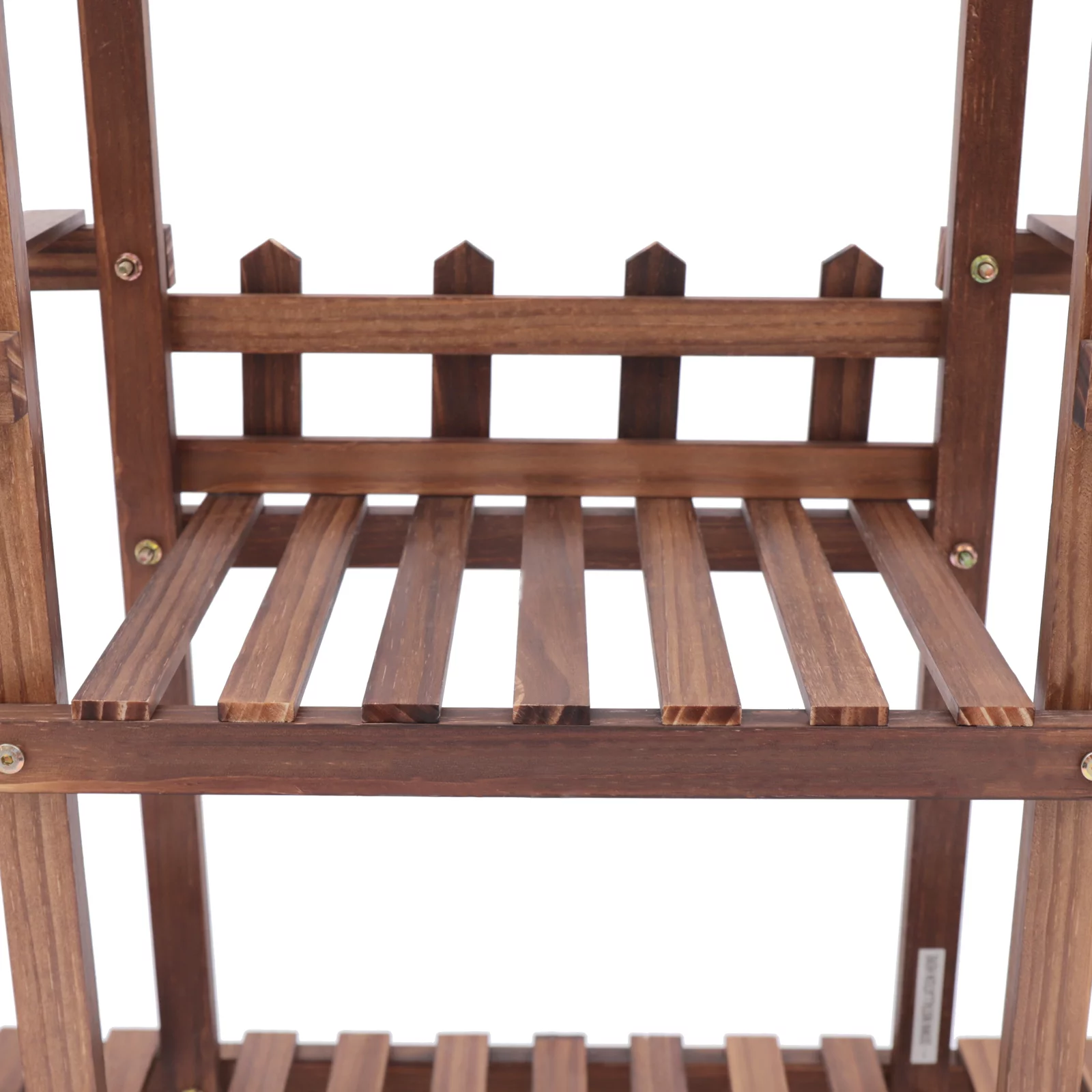 Loyalheartdy Movable Plant Stand, 9 Tier 17 Potted Wooden Flower Holder Rolling Tiered Plant Rack Display Shelf w/Detachable Wheel