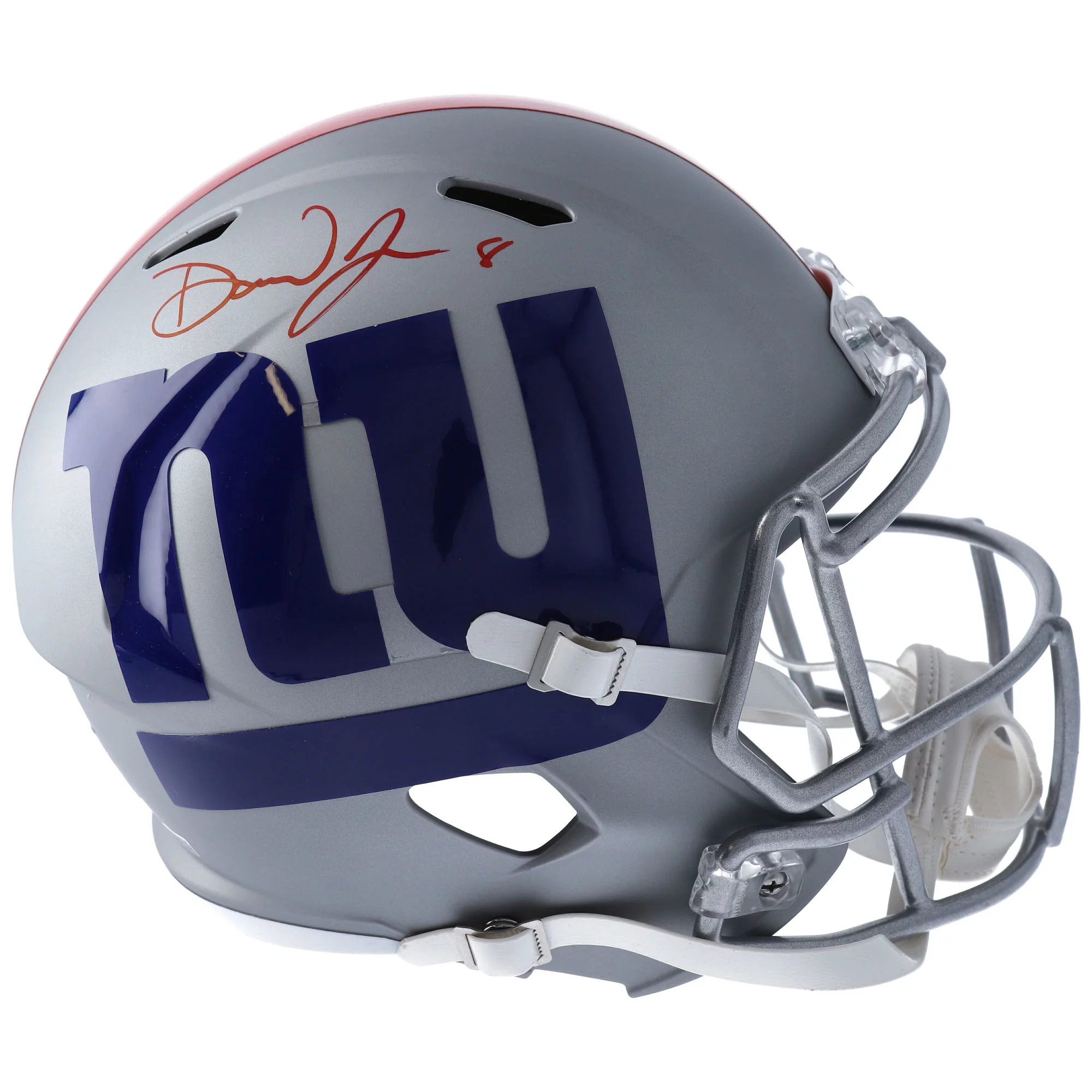 Daniel Jones New York Giants Autographed Riddell AMP Alternate Speed Replica Helmet - Fanatics Authentic Certified