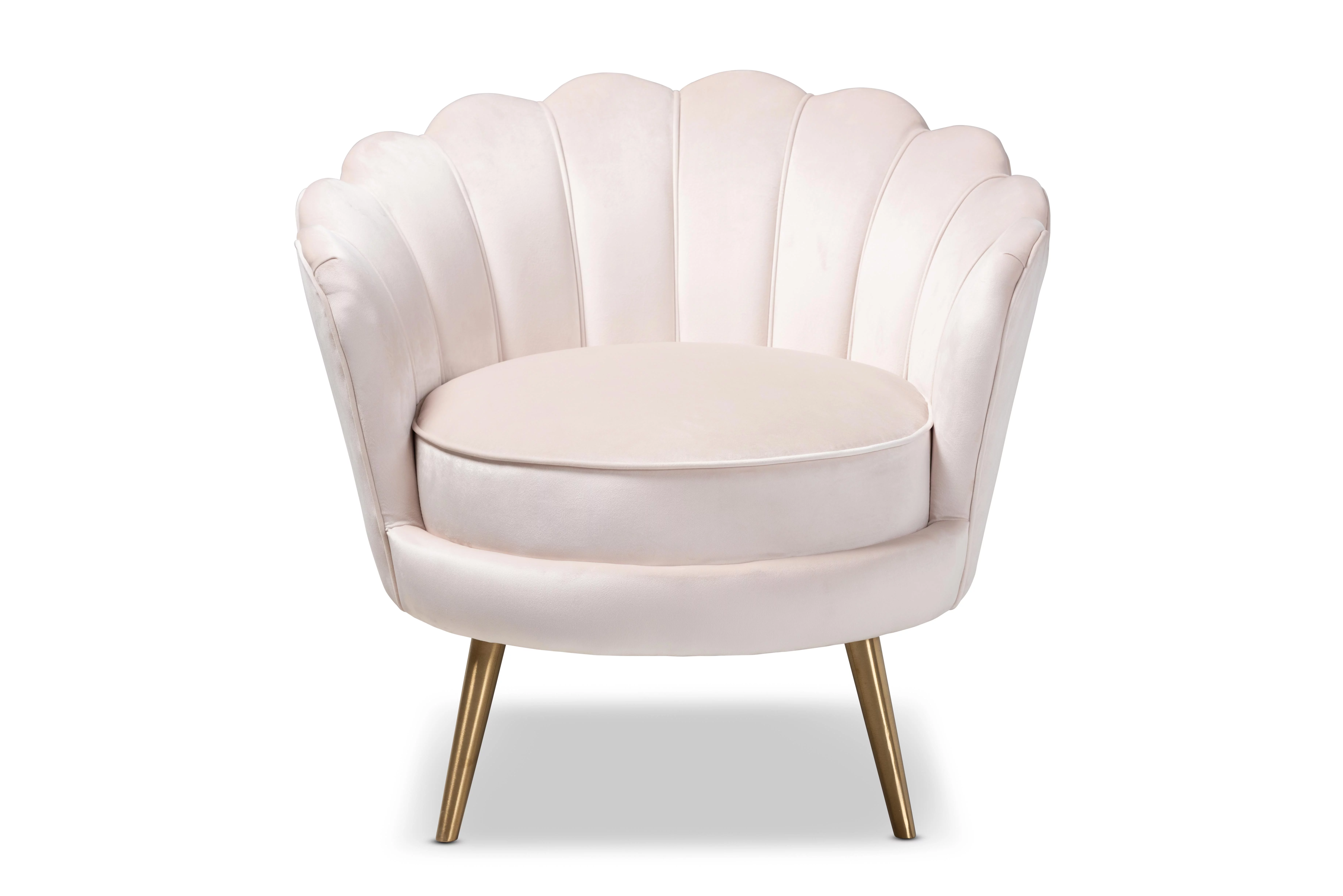 Baxton Studio Cosette Club Chair, Light Beige
