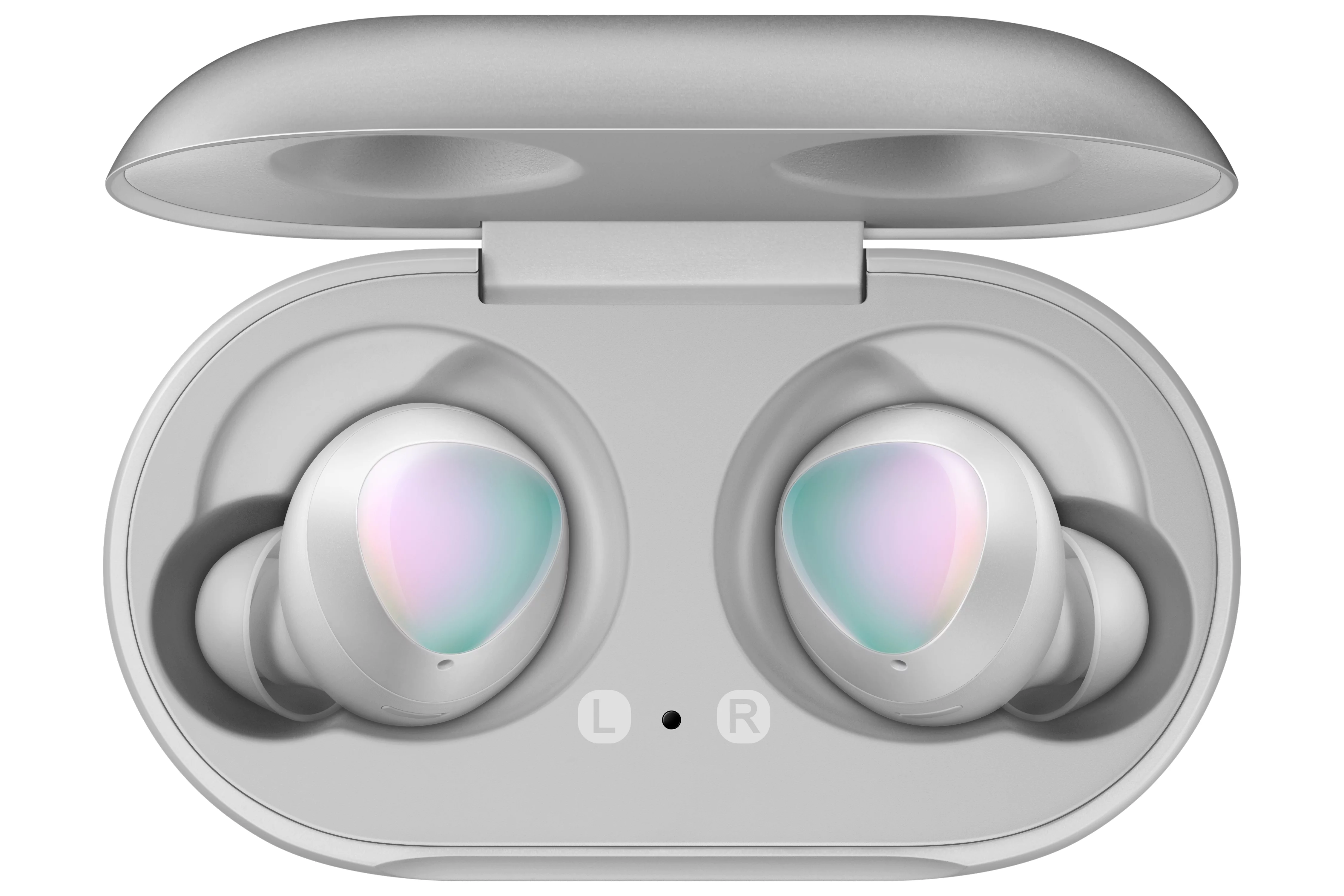 Samsung Galaxy Buds, Bluetooth True Wireless Earbuds (Wireless Charging Case Included), Aura Glow Silver