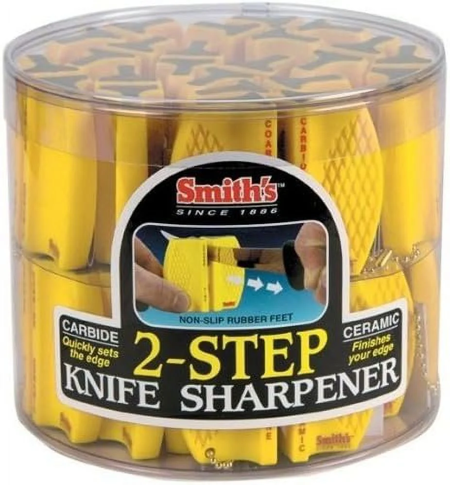 Smith's Abrasives Inc 2 Step Knife Sharpener 1500 GRIT,Yellow,One Size