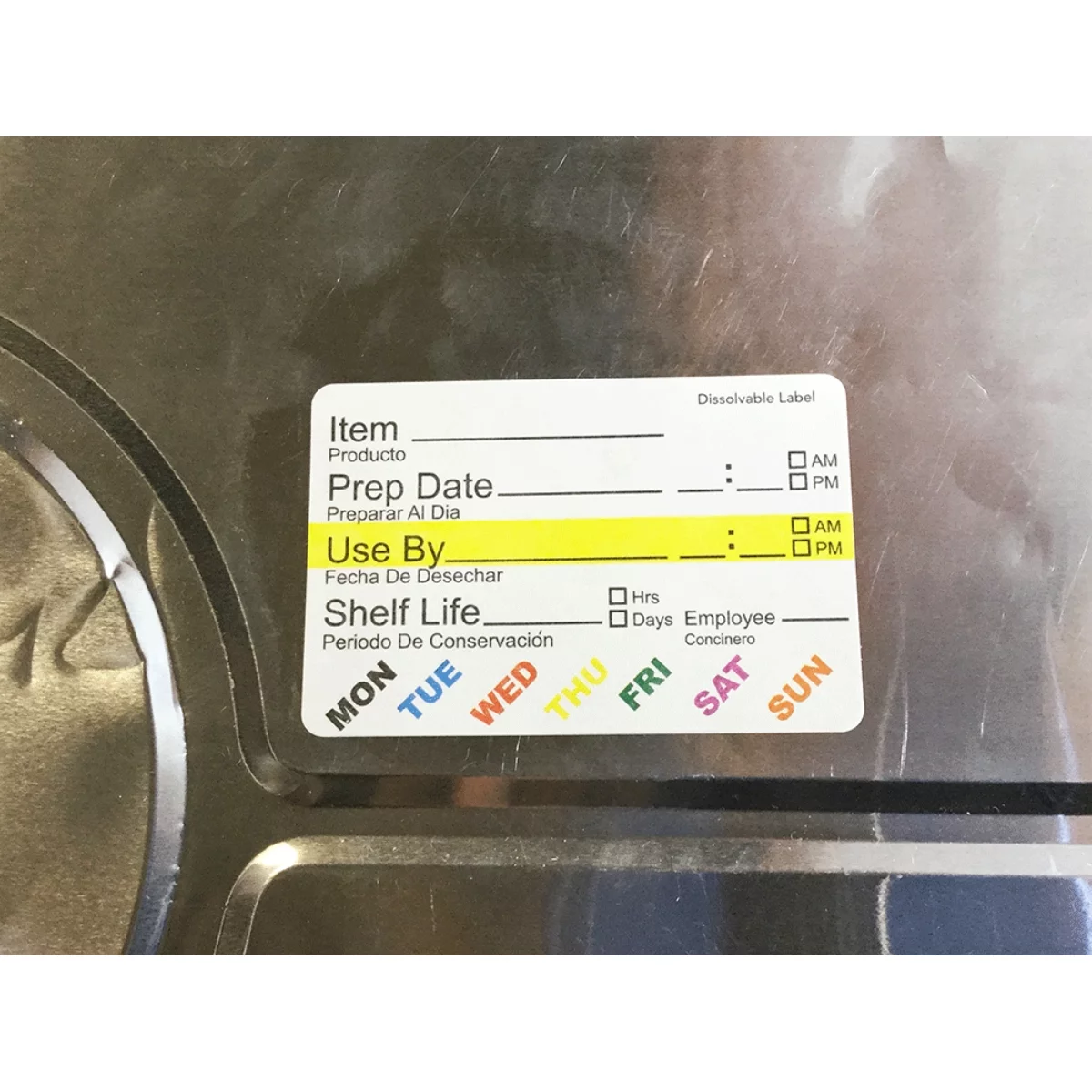 Dissolvable Food Rotation Prep White Adhesive Labels | 2 x 3