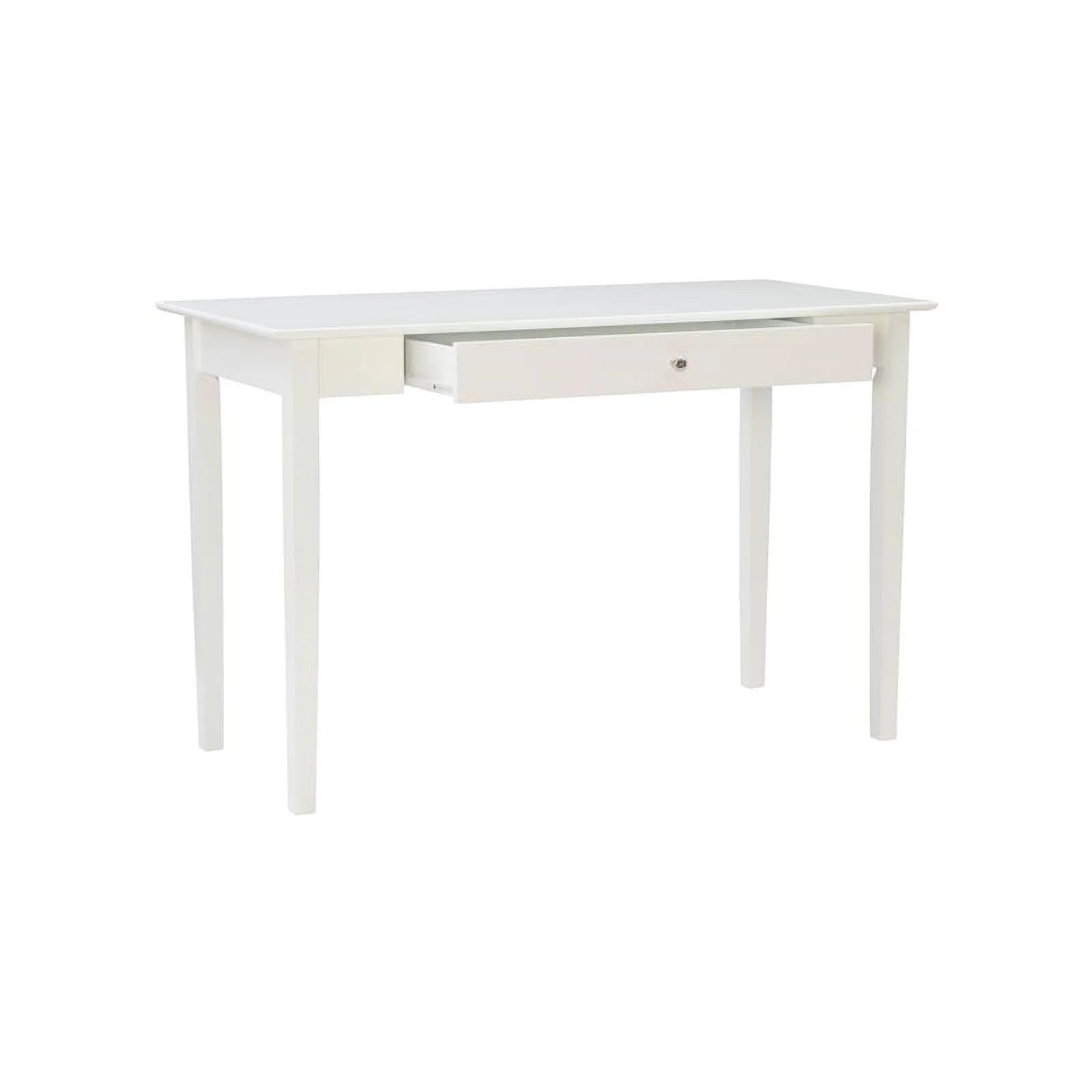 Linon Evans Wood One Drawer Desk in White
