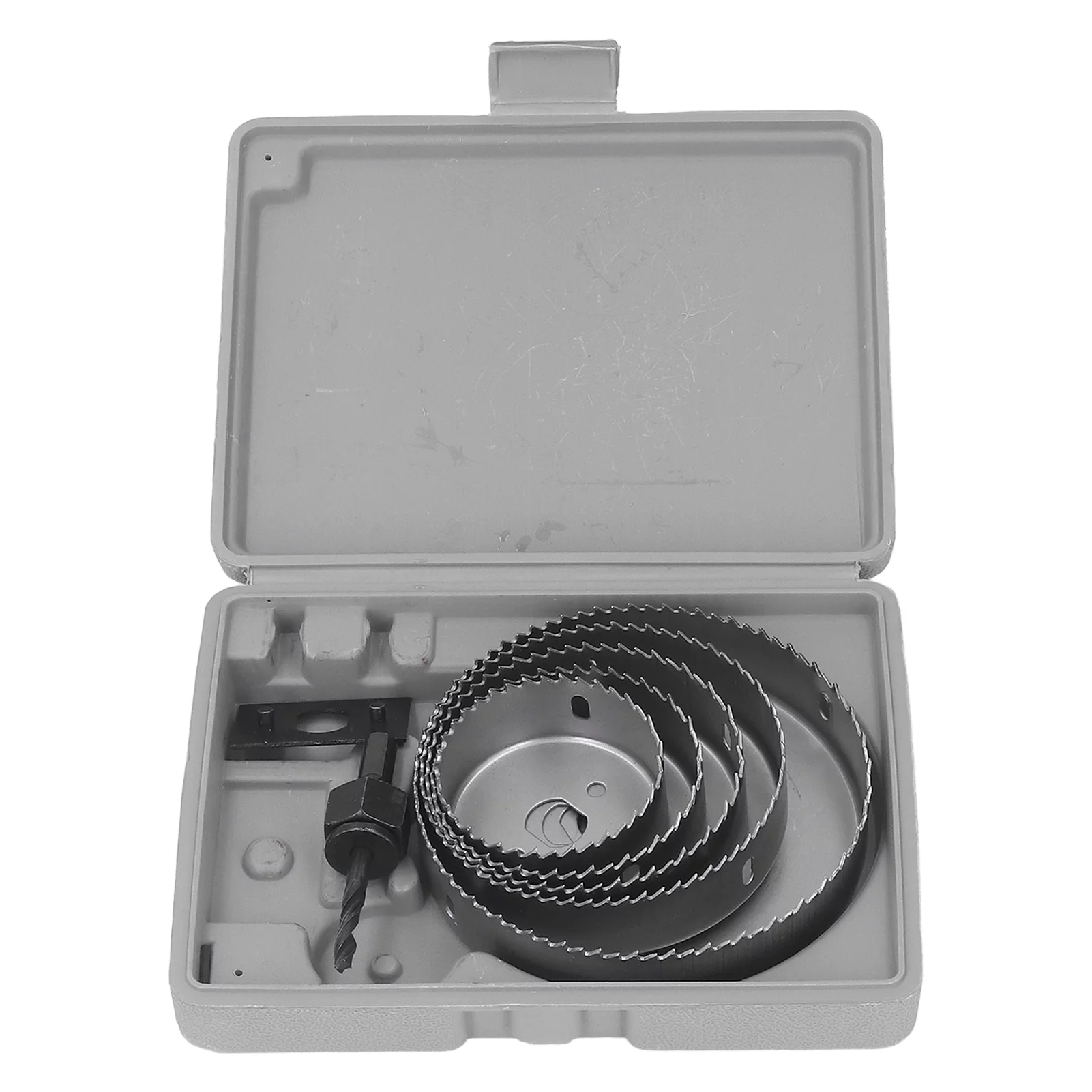 Hole Saw Kit, Woodworking Sawtooth Hole Cutter Set for Metal Plastic Wood Drilling 64mm 76mm 89mm 102mm 127mm