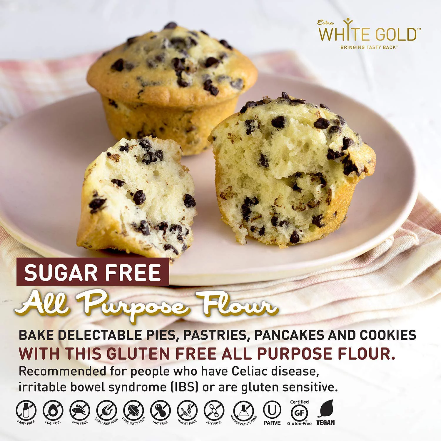 Extra White Gold Gluten Free Flours - All Purpose Flour & Bread Flour (Set of 2)