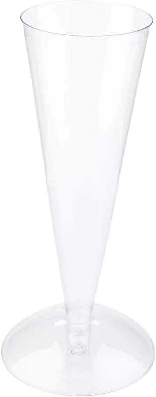 Ounce Plastic Champagne Flutes 100 Long Disposable Mimosa Glasses - Flute Stands And Bases Sold Separately Sturdy Clear Plastic Party Toasting Glasses For Weddings Or Events
