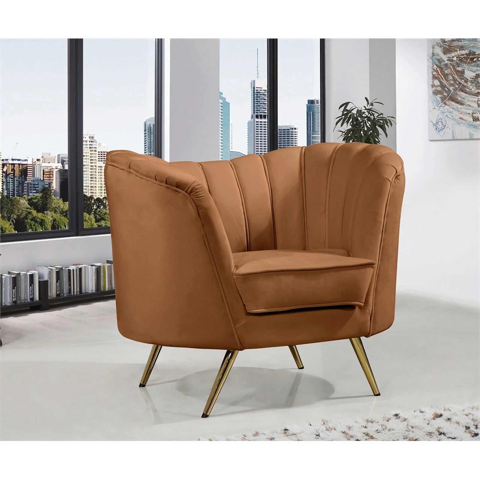 Meridian Furniture Margo Saddle Velvet Chair