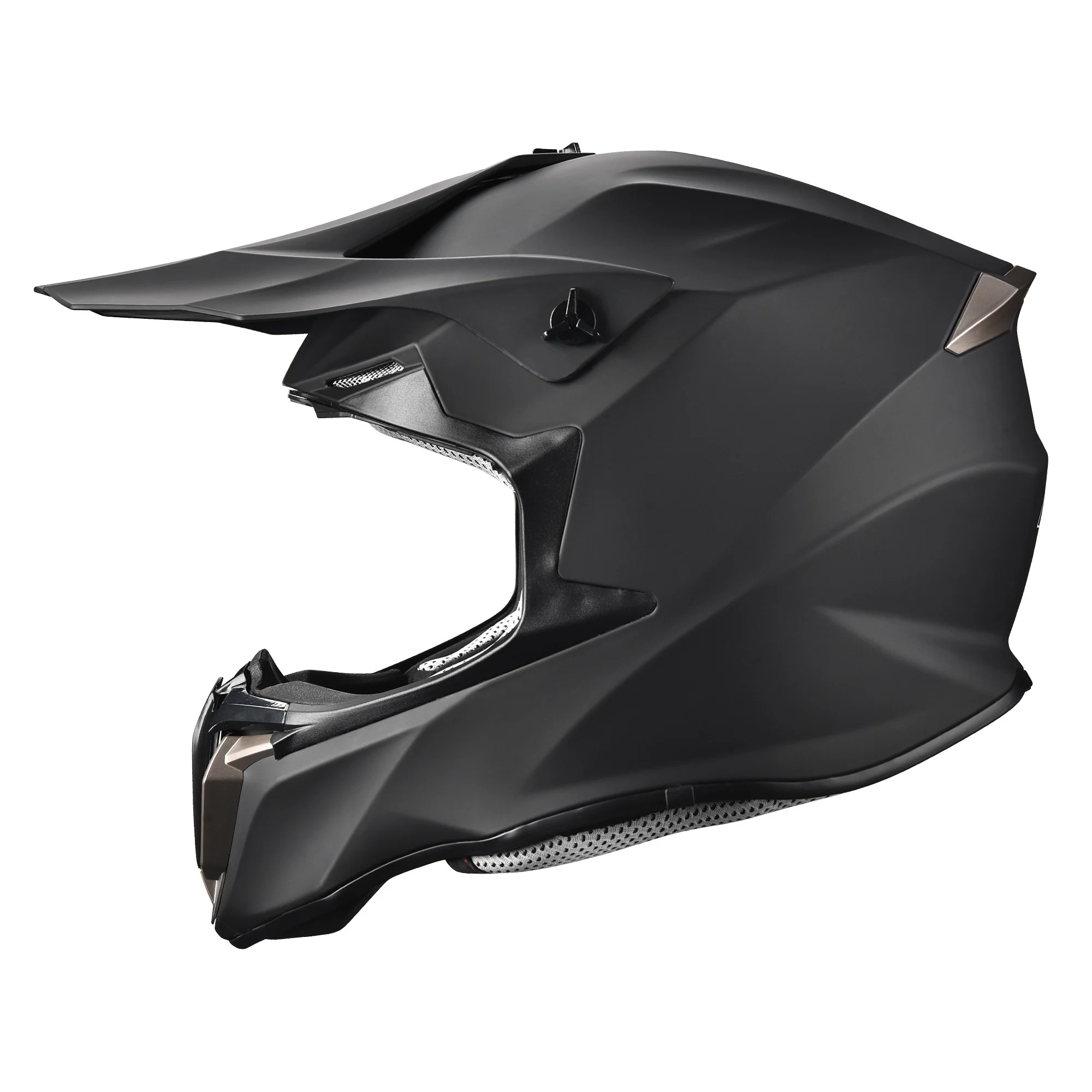 AHR Offroad Full Face Helmet - Matte Black - Matte black - 4.86 - Experience ultimate protection and comfort with our stylish helmet! DOT certified for motorcycle racing.