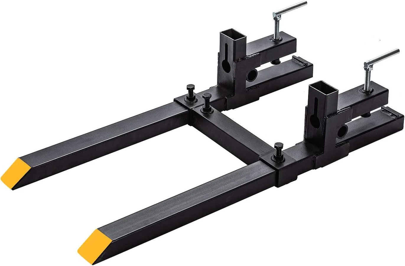 Heavy Duty Clamp on Pallet Forks w/Adjustable Stabilizer Bar -60