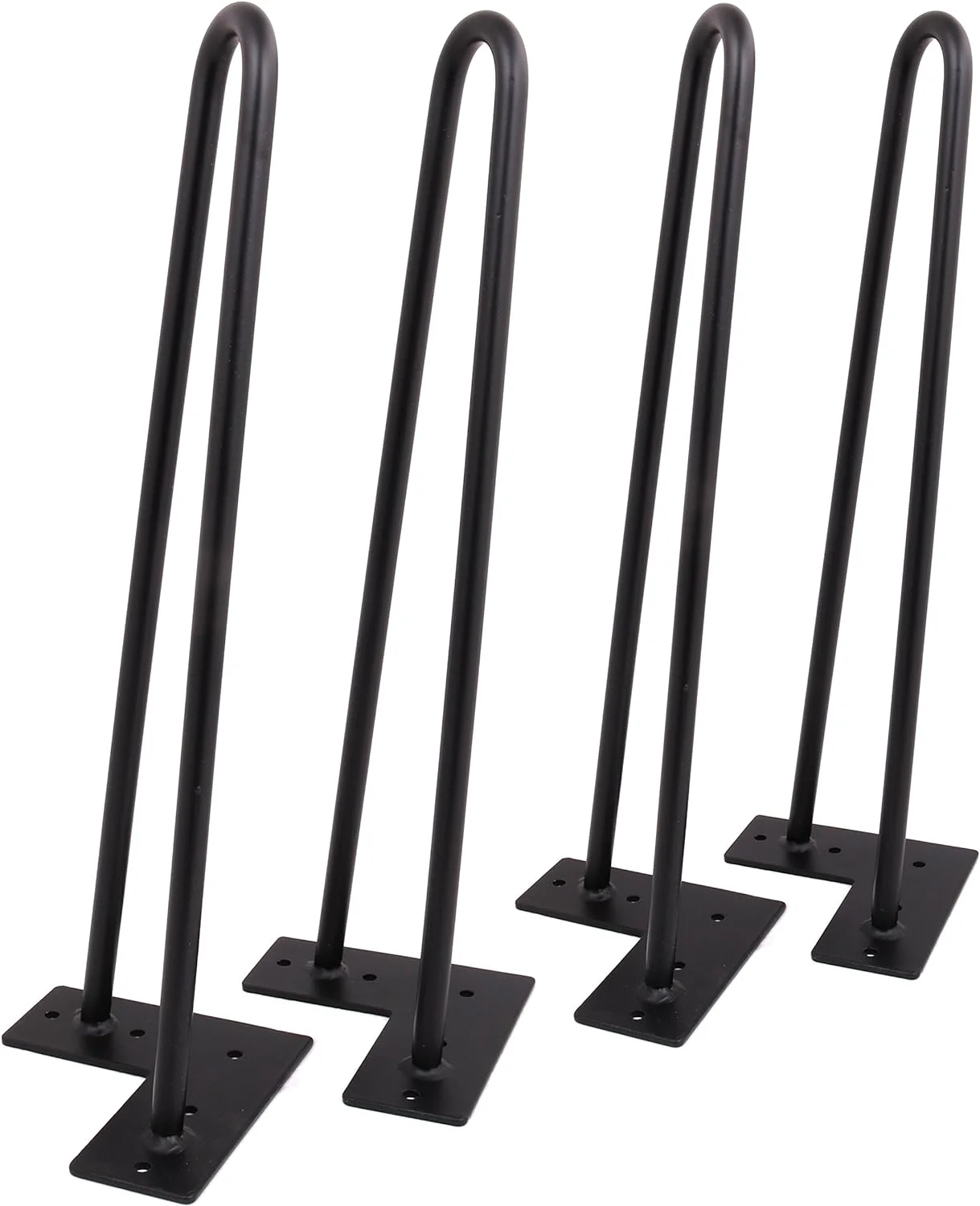 Hairpin Legs (Matte Black) DIY Industrial Strength Century Modern Table Legs, Set Of 4 (12'')