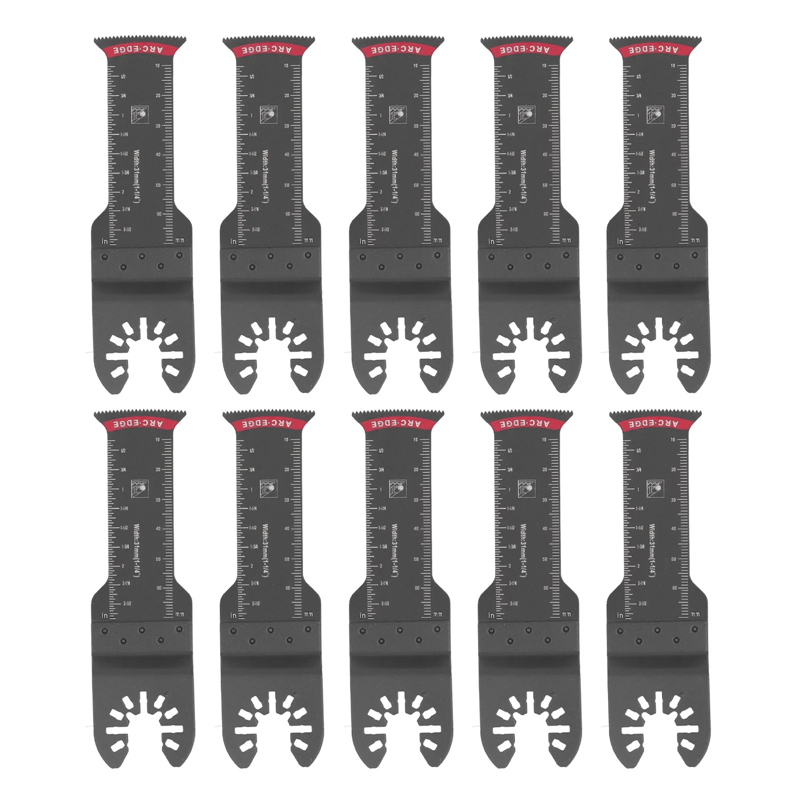 Oscillating Saw Blades 10Pcs Set, Universal 1.25in 31mm, Multi-Material Cutting Tool for Metal, Wood, Plastic, Precision Accessories for DIY Projects