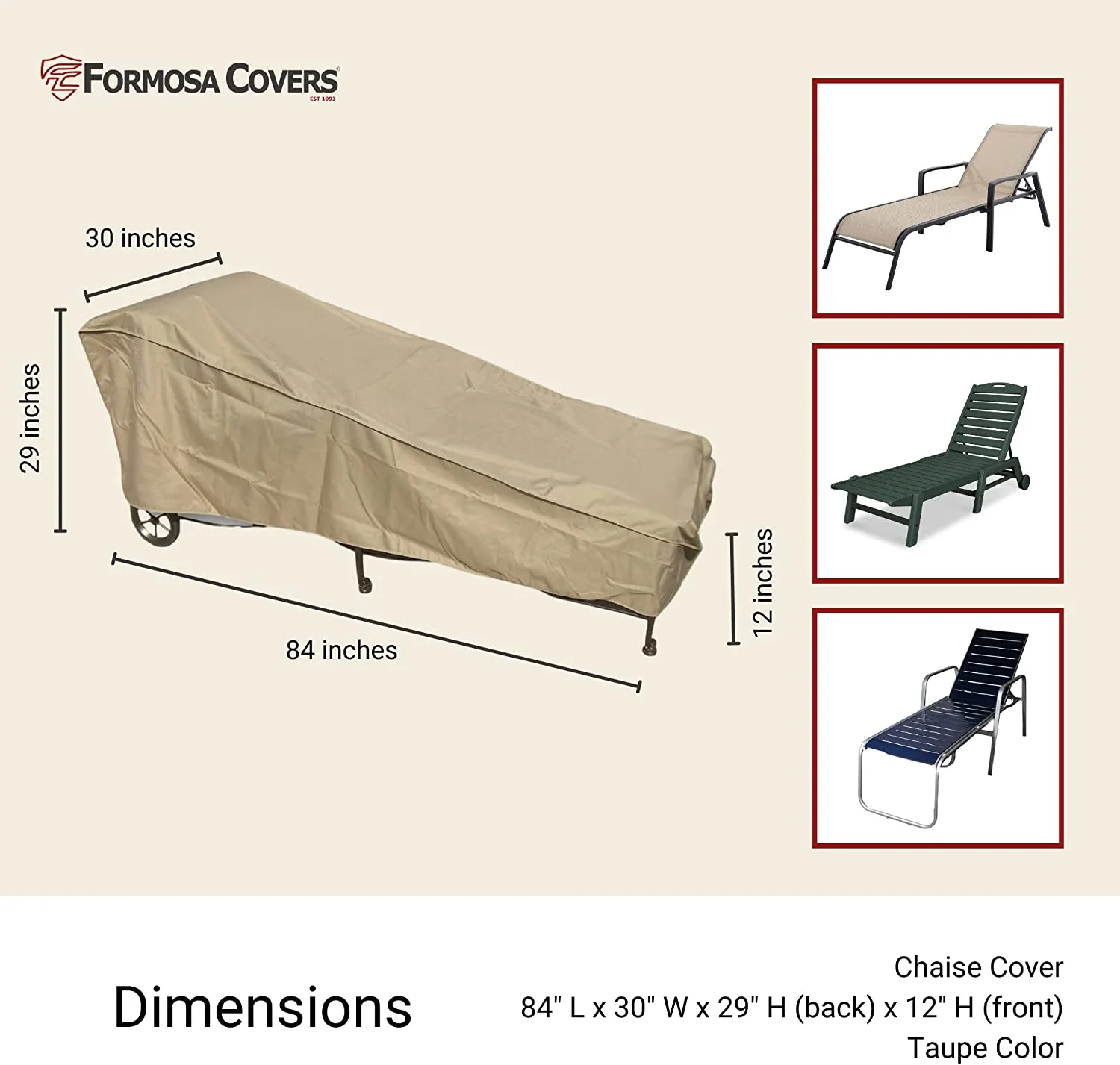 outdoor chaise cover - waterproof u0026 uv resistant - s from