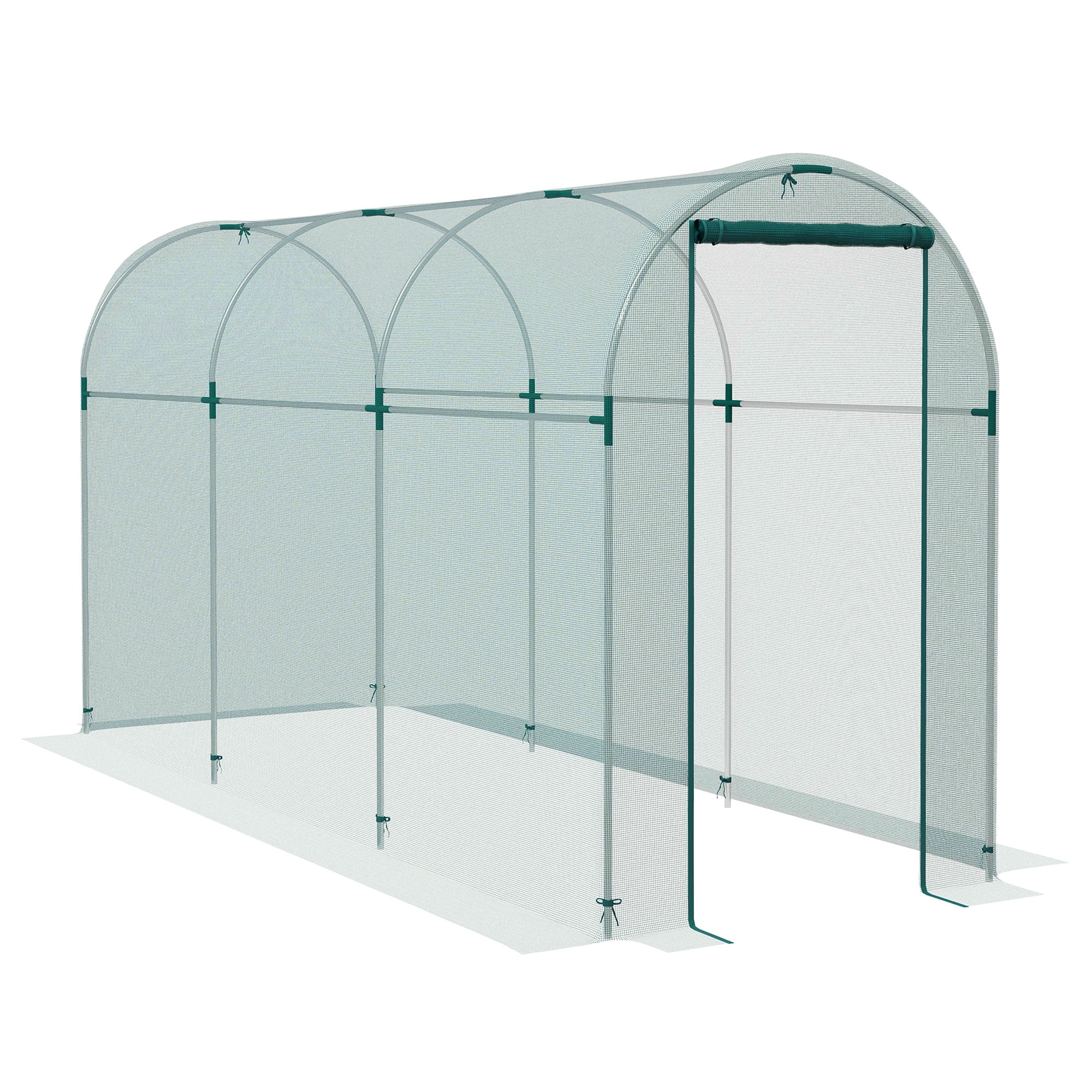 Outsunny 4' x 12' Plant Protection Tent Crop Cage with Door, Green