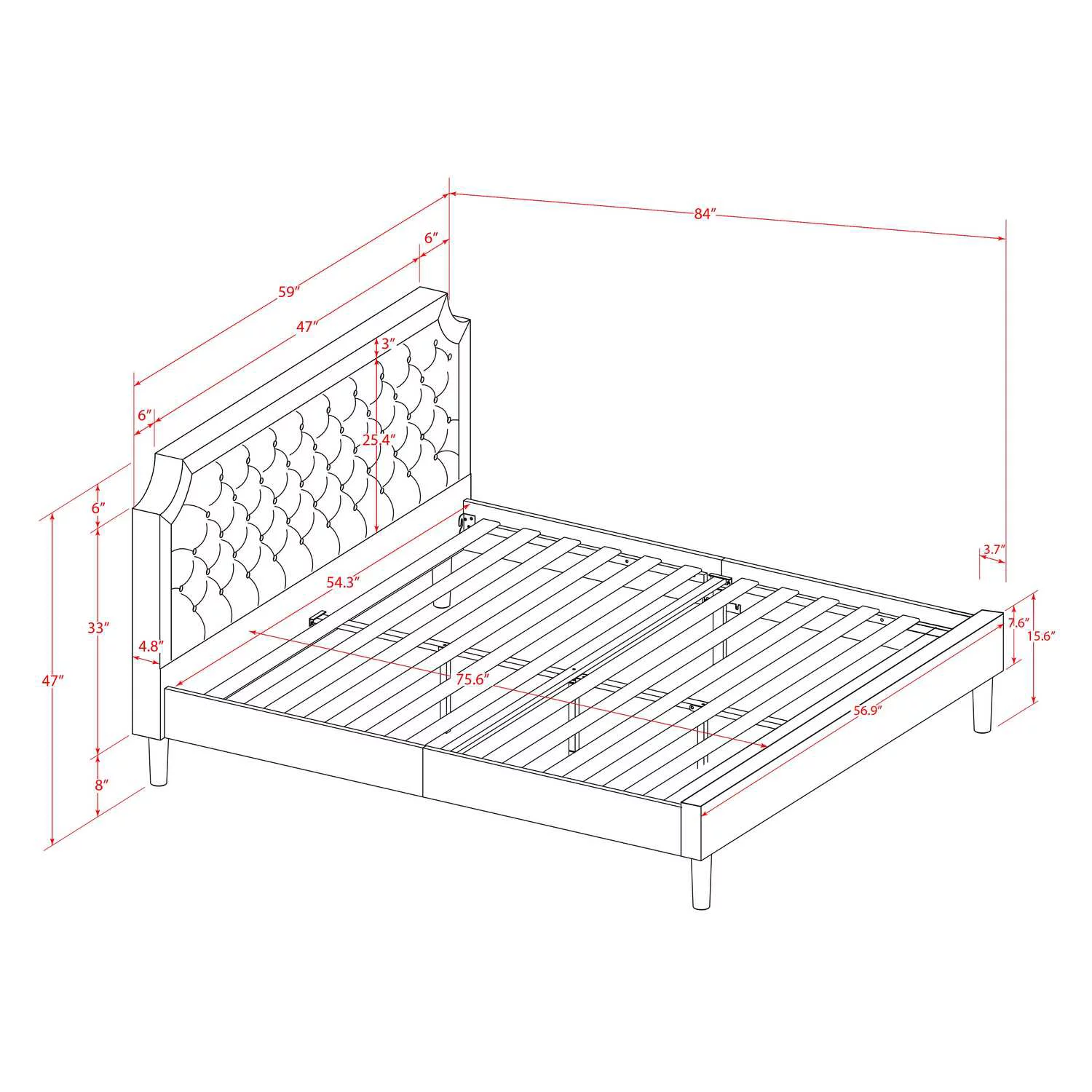 East West Furniture Granbury 2 Pieces Wood Full Bedroom Set in Brown/Black