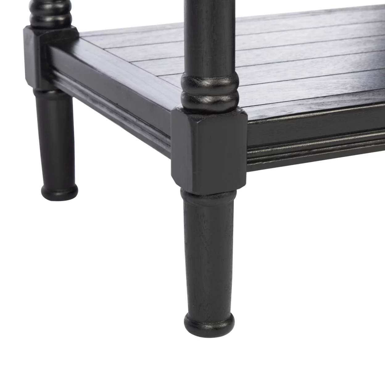 SAFAVIEH Rafiki Solid Rustic Rectangle Accent Table, Black