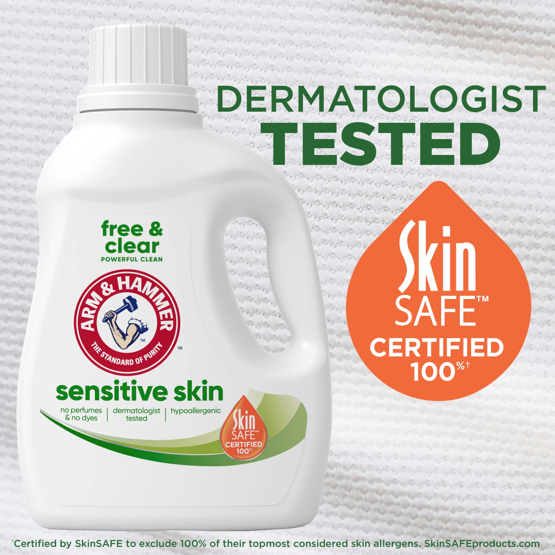 ARM & HAMMER Sensitive Skin Free  Clear, 170 Loads Liquid Laundry Detergent, 170 Fl oz