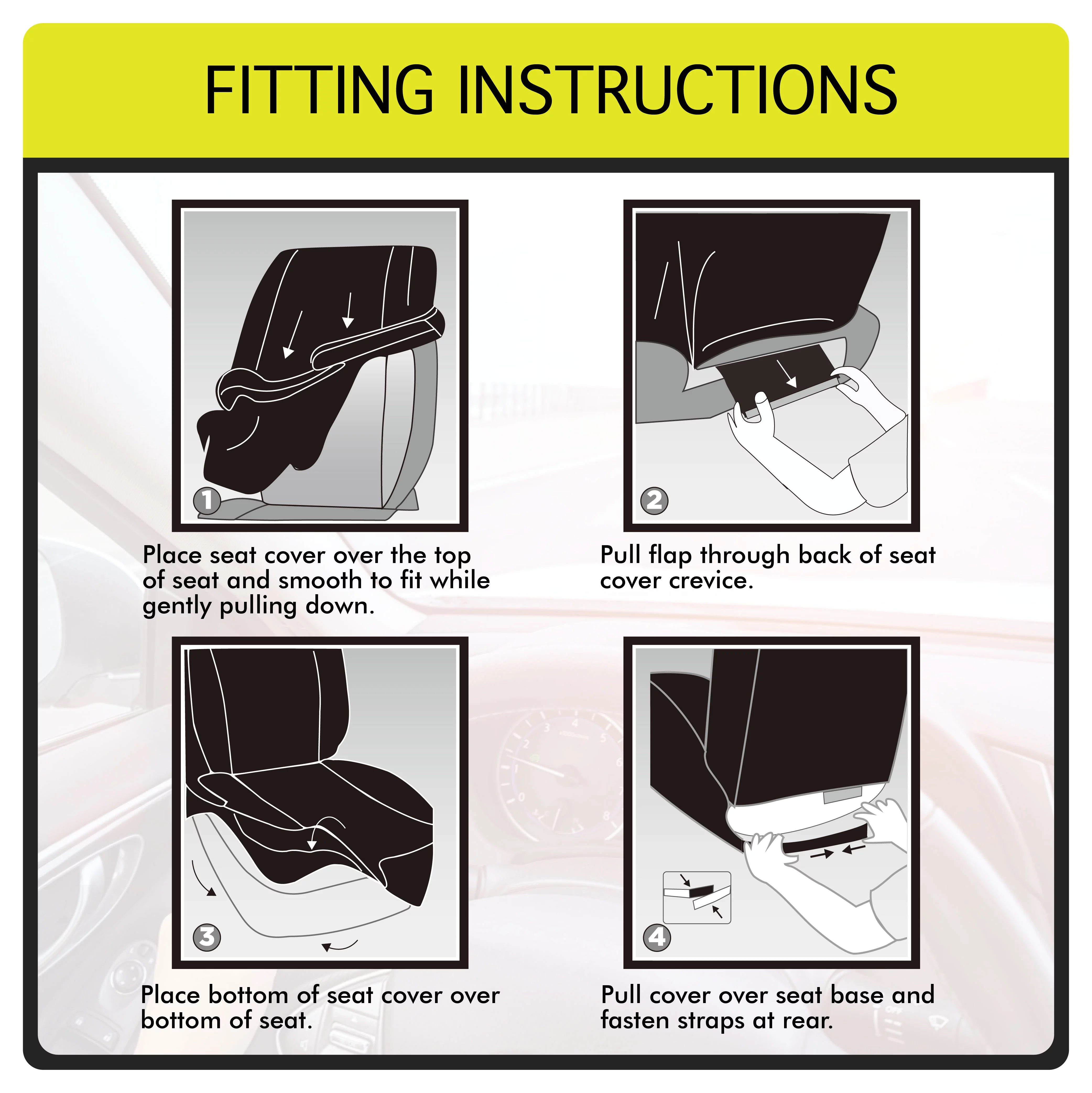 Auto Drive Grey Leopard Faux Leather Car Seat Covers, Set of 2, YT040