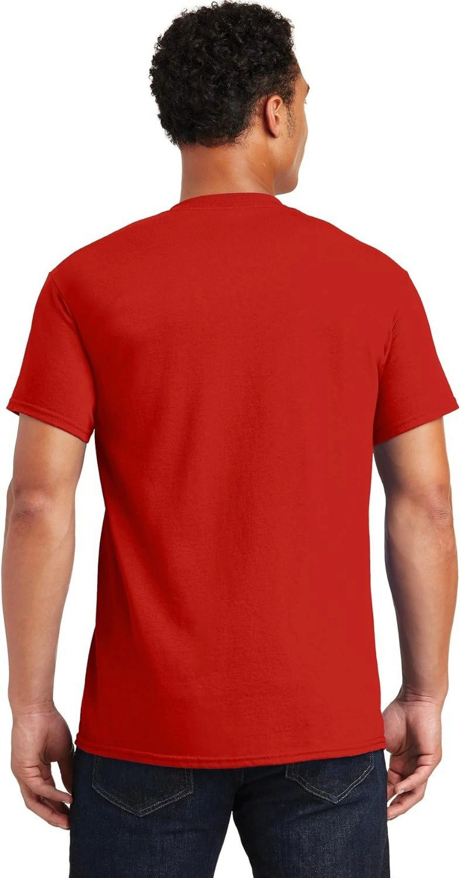 Gildan Men's Ultra Cotton Adult T-Shirt, 2-Pack Red/Royal