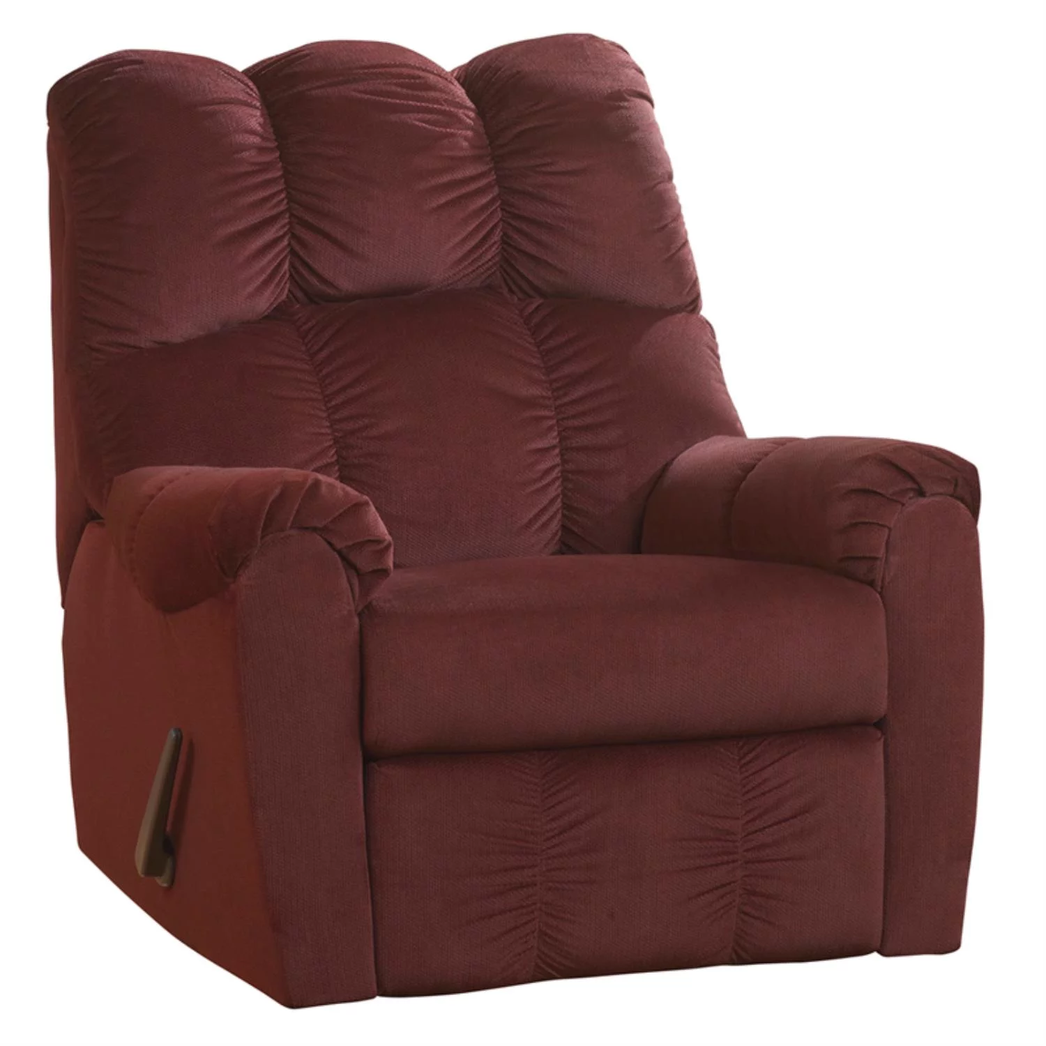 Flash Furniture Signature Design by Ashley Raulo Rocker Recliner in Burgundy Fabric