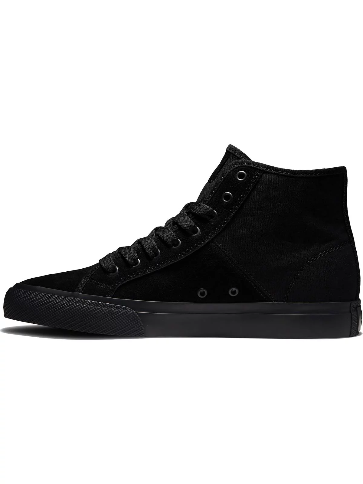 DC Mens Manual Hi Le Leather Lace Up Skate Shoes Black 10.5 Medium (D)