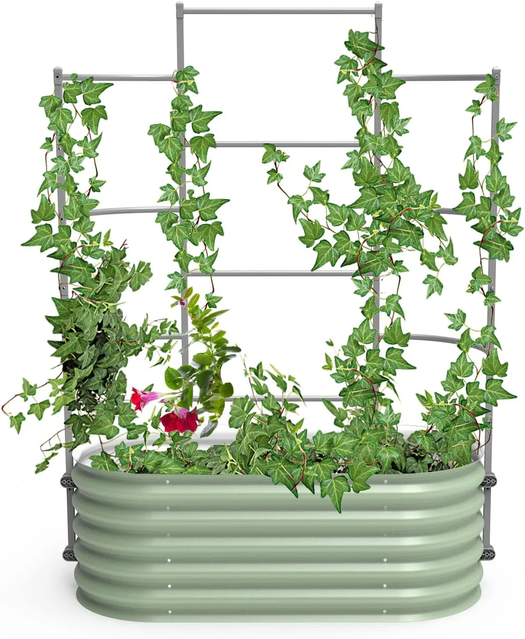 Modular Wall Trellis System, Triple Section 4.0' Long For 2.0' X 4.0' Garden Beds