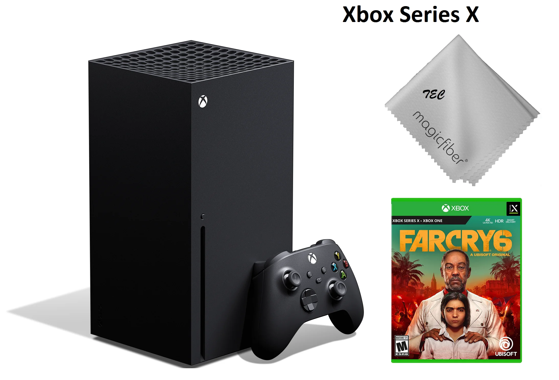 TEC Newest Microsoft- Xbox -Series- -X- Gaming Console - 1TB SSD Black With Far Cry 6 Game Bundle