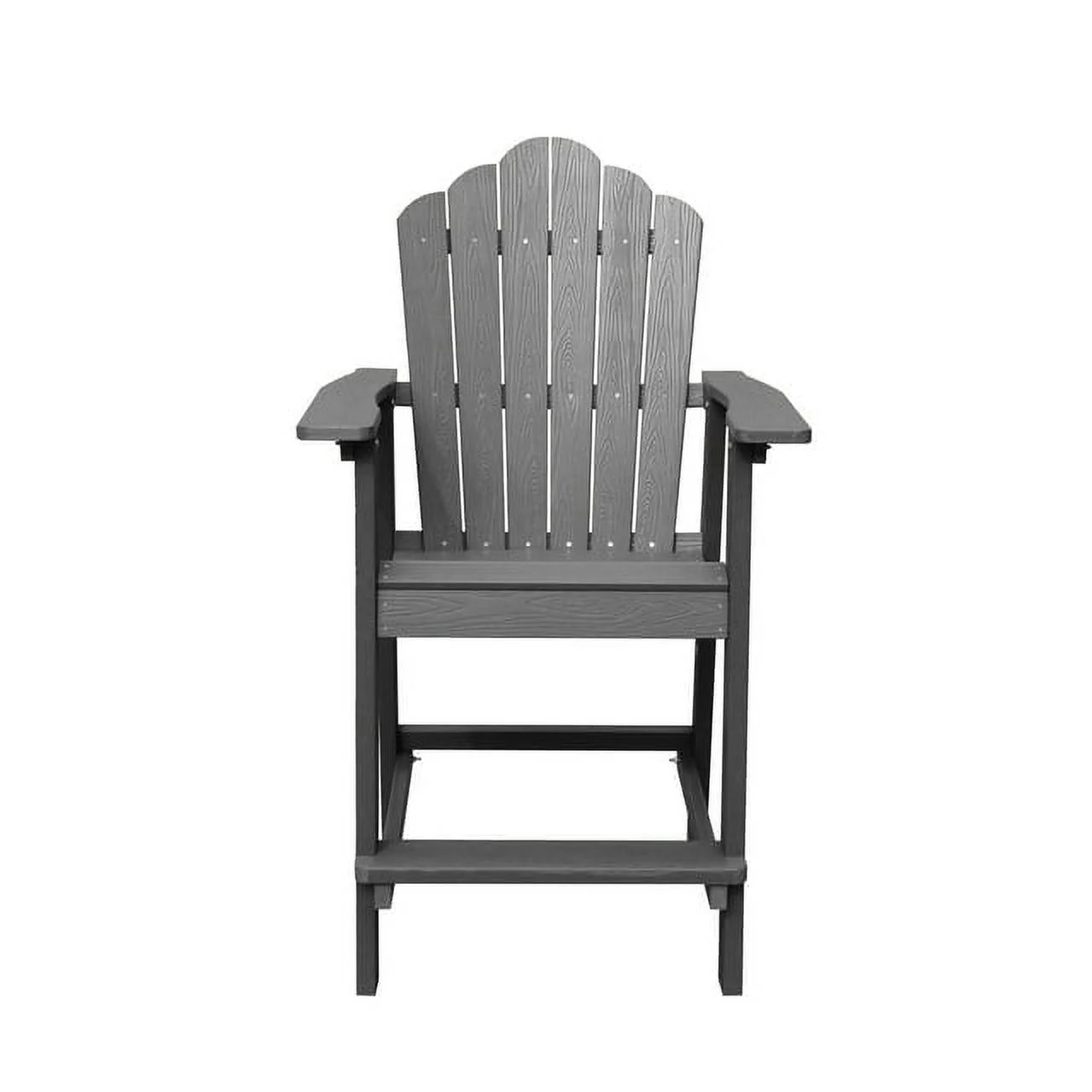 Mondawe Outdoor Patio Bar Stool, Tall Adirondack Chair with Armrests and Footrest
